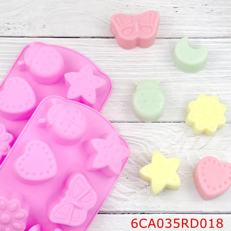 1PCS ReadStar 6CA035RD018 Insect & Moon Cake Silicone Molds 49 Cabities Happy Birthday Baking Mould DIY Soap Mold