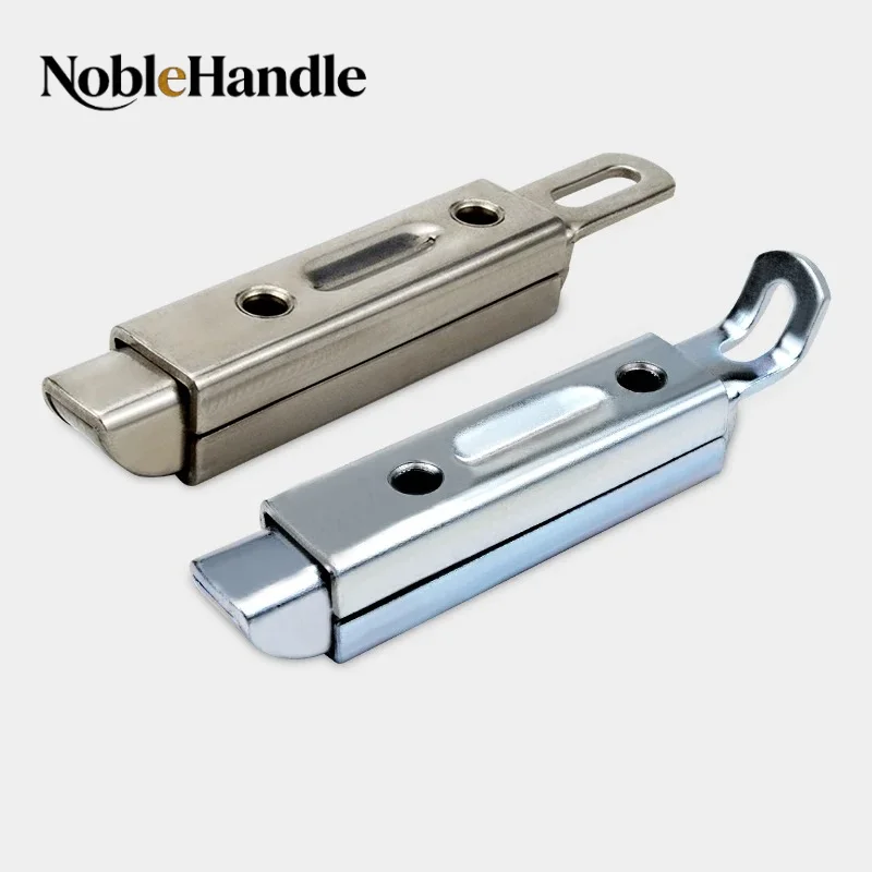 Stainless Steel Slide Bolt Latch, Two‑Way Sliding Door Lock Latch Buckle Hardware, Old‑Fashioned Door Pin for Bathroom Toilet
