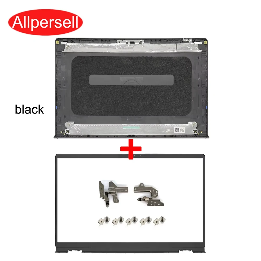 

Black Set For Inspiron 15 3510 3511 3515 3520 3521 3525 screen back case Laptop LCD top cover frame screw bezel hinge 00WPN8