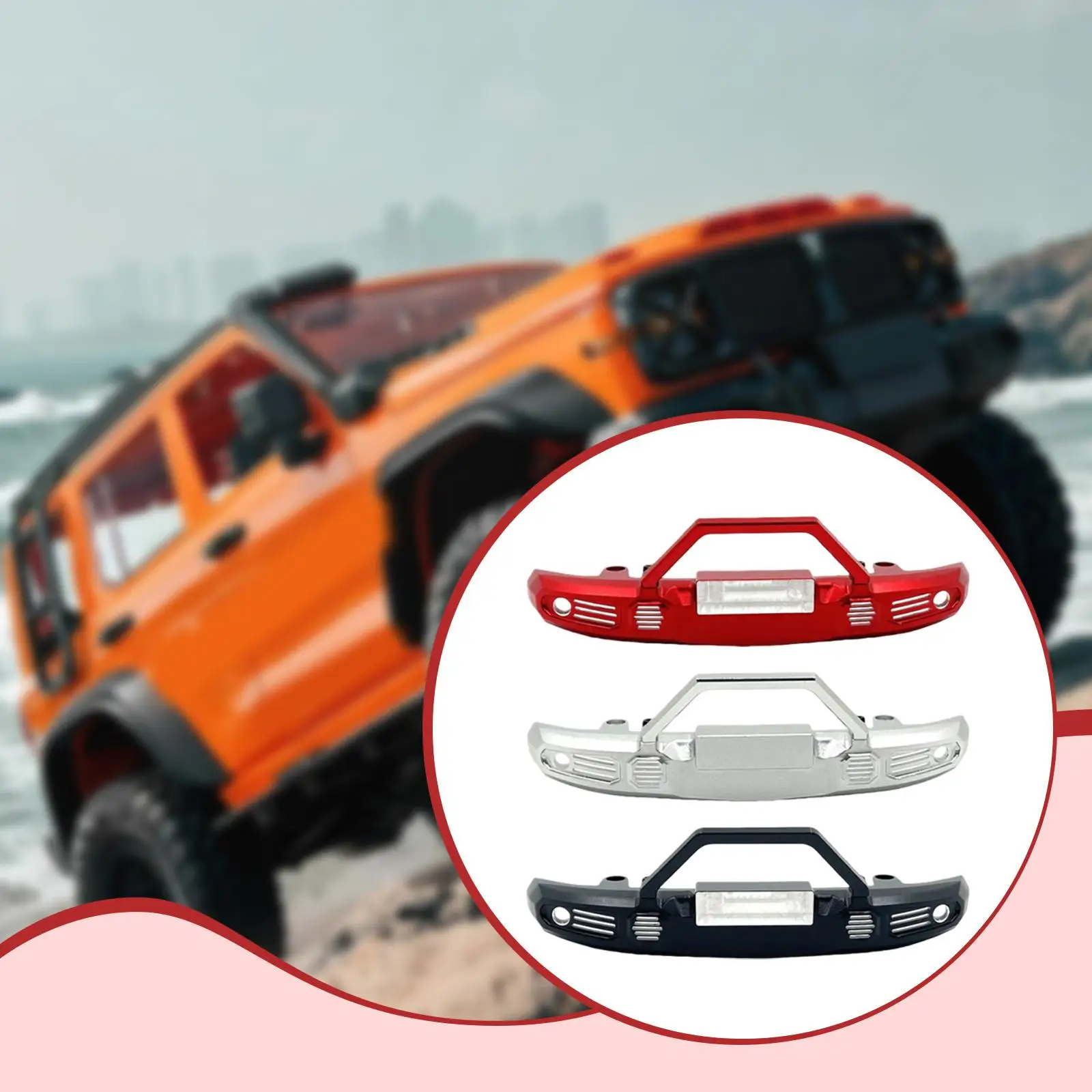 

1:12 Aluminum RC Bumpers,Professional,Spare Parts DIY Accs RC Car Model Easy to Install Replacement Upgrade Sturdy