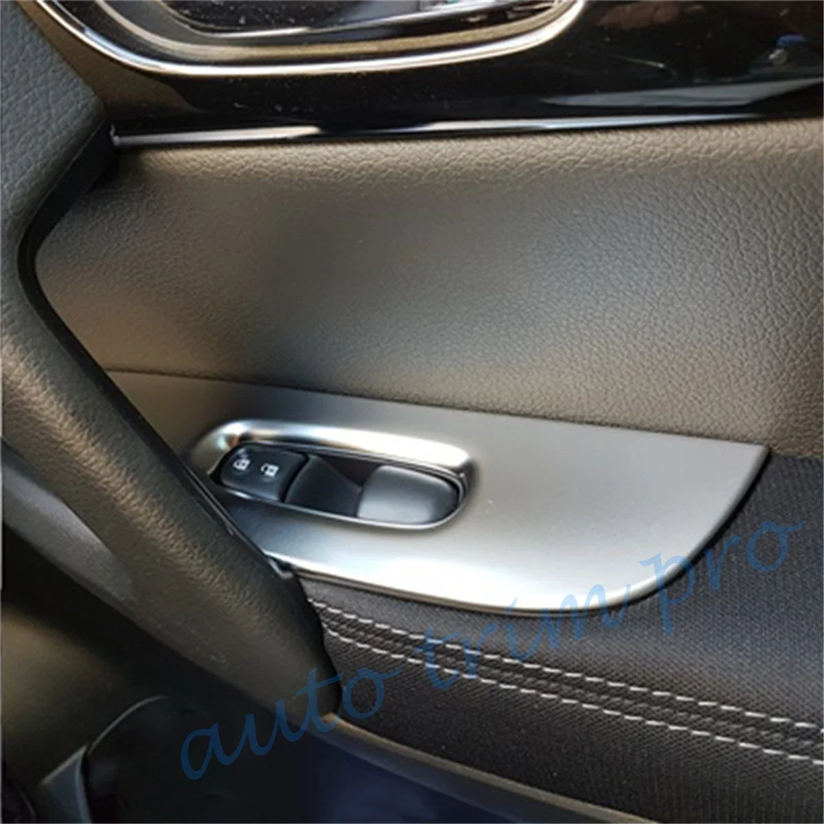 Chrome Window Lift Switch Air Vent Water Cup Trumpet Cover Trim For Qashqai J11 Rogue Sport 2014 - 2019 2020 2021 Accessories