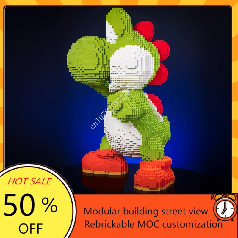 6789PCS MOC Life-Sized Sculpture Series Italian Dinosaur Mega Figure Model Building Blocks Bricks DIY Creative Assembly Toy Gift