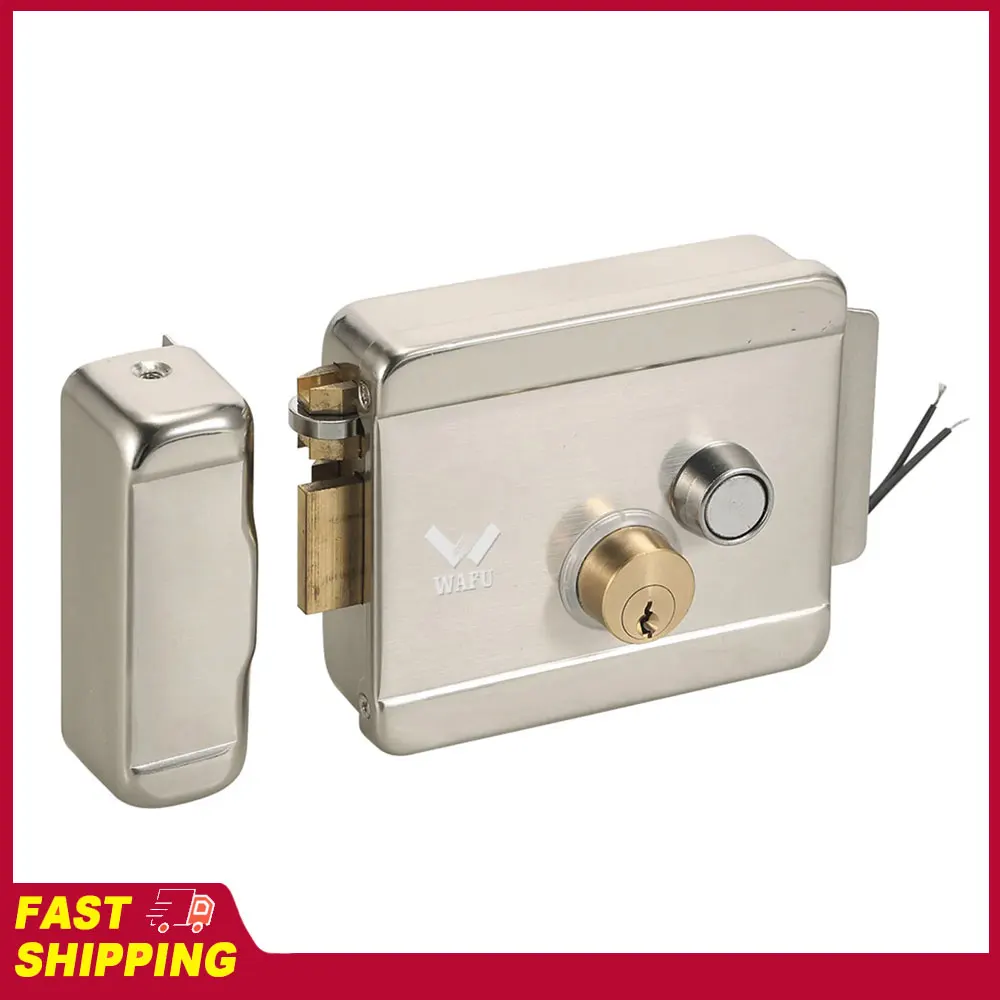 

Secure Electric Metallic Lock WAFU Smart Electric Gate Door Lock Electronic Door Lock Door Access Control Tool for Home Office