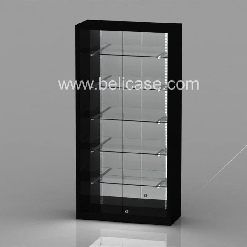 Benutzer definierte, stehende Perücke Display Vitrine mit LED-Licht abschließbare Haar verlängerung Display Stand Regal