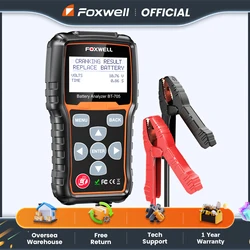 FOXWELL BT705 Professional Battery Tester 12v 24v Heavy Duty Truck Cranking Charging System Test 100-2000CCA Battery Load Tester