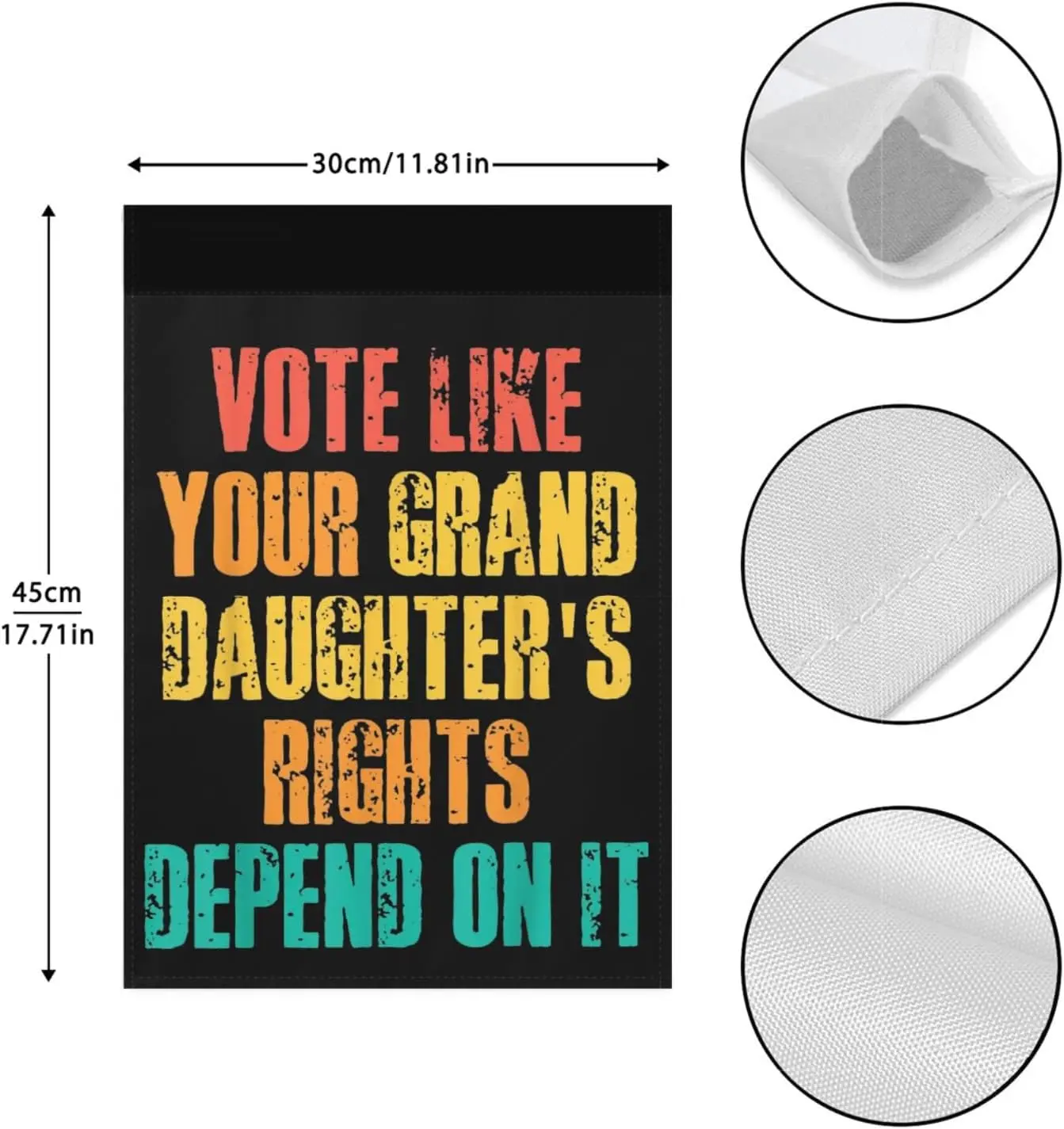 Vote Like Your Granddaughters Rights Depend On It Outdoor Flags Vintage Small Garden Flags For Camping Funny Garden Flag Outdoor