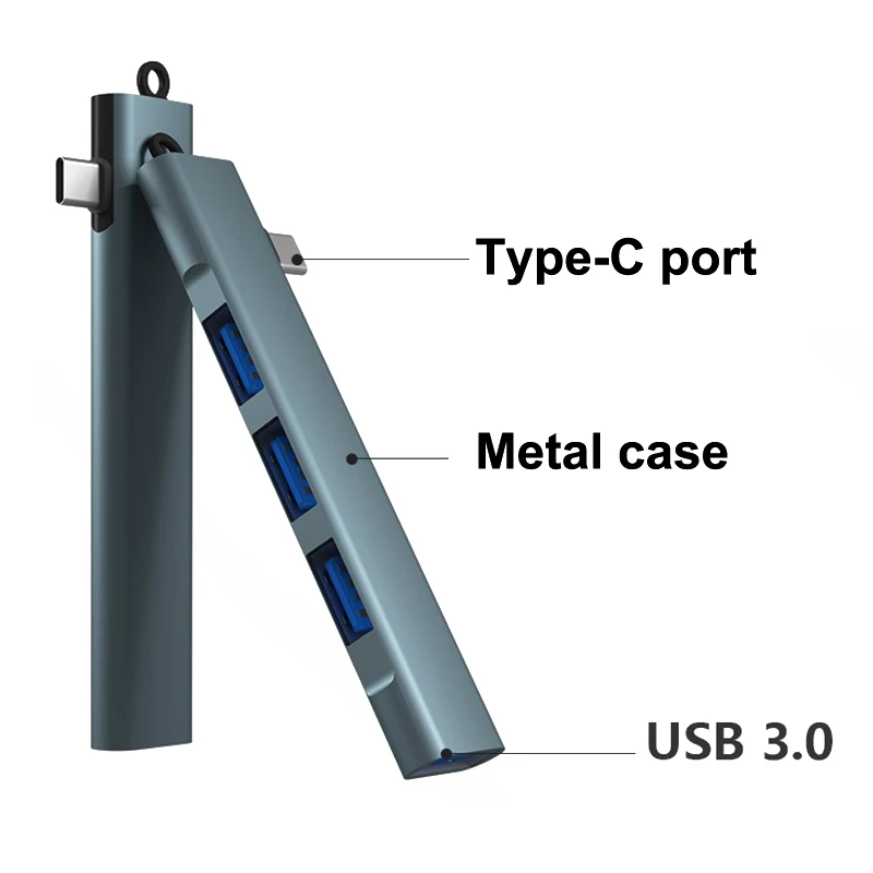 Универсальный компактный USB-концентратор 4 в 1, мини-док-станция USB2.0/USB3.0 PD, высокоскоростной USB-концентратор для портативных компьютеров, аксессуары