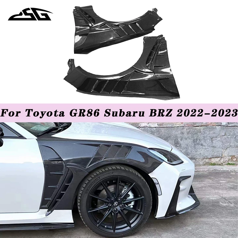 GR86 Carbon Fiber Side Fender For Toyota GR86 ZN8 ZC8 Subaru BRZ ZD8 2022-2023 Front Bumper Air Intakes Vent Splitter Body Kit