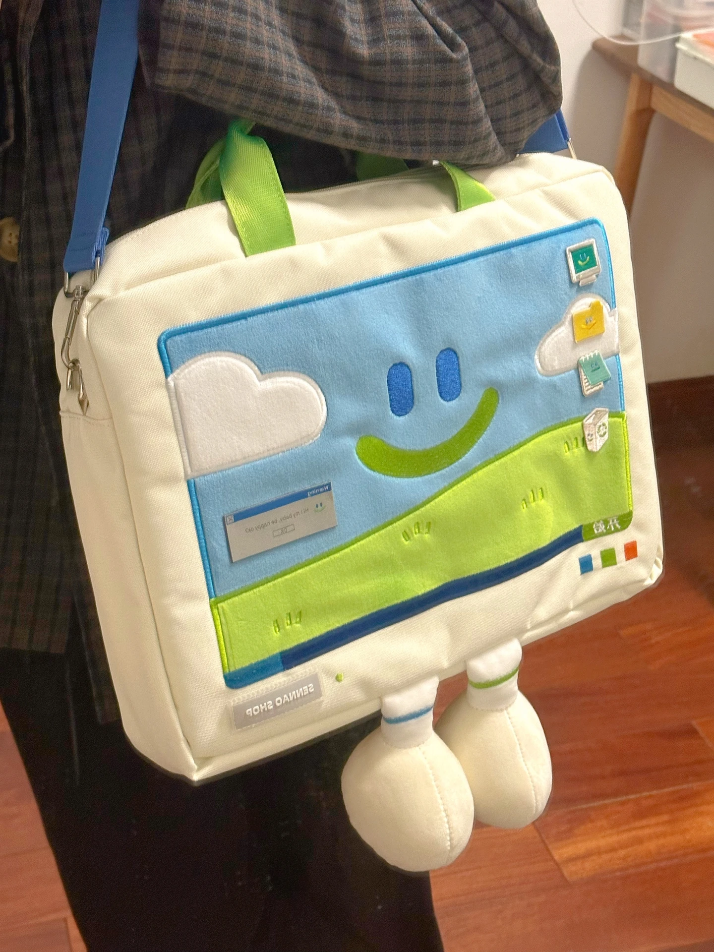 大容量ノートブックコンピュータ収納袋ポータブルクロスボディハンドヘルド高美的価値多機能家庭用