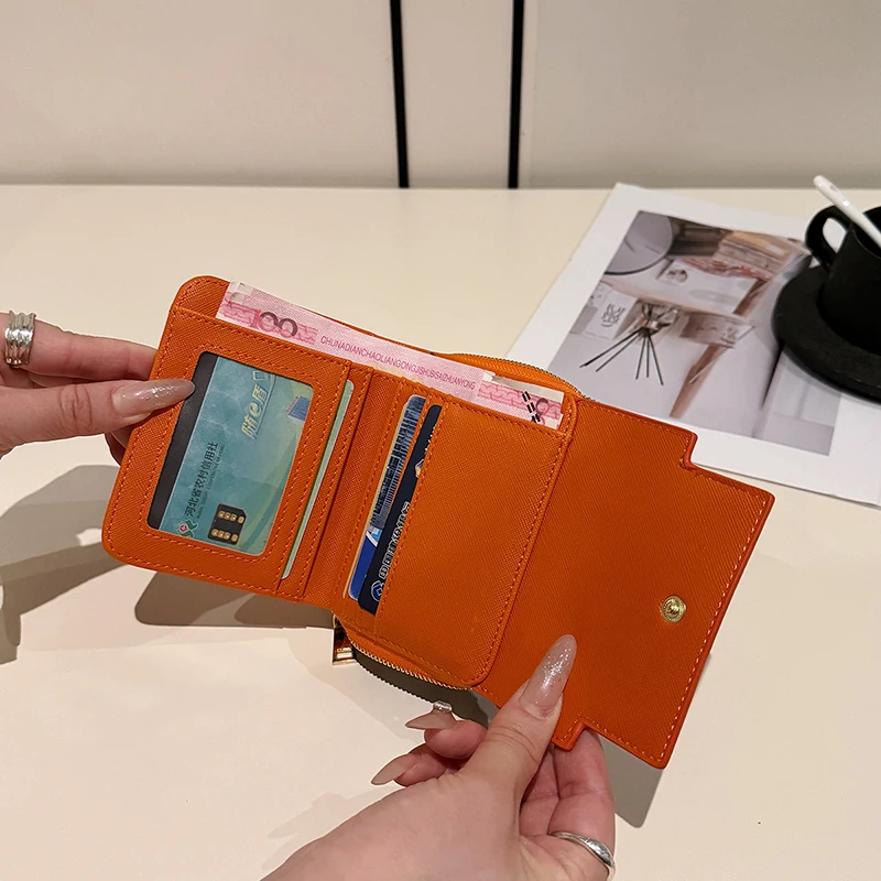 Retro Wallet Women's  Large Capacity Multi Card Position Foreign Trade Multi Functional Three Fold Handheld Bag Billetera