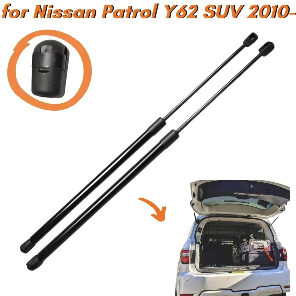 Qty(2) suportes de porta-malas para Nissan Patrol Y62 SUV com Power Liftgate 2010-presente suporte de elevação de bagageira traseira suporta molas a