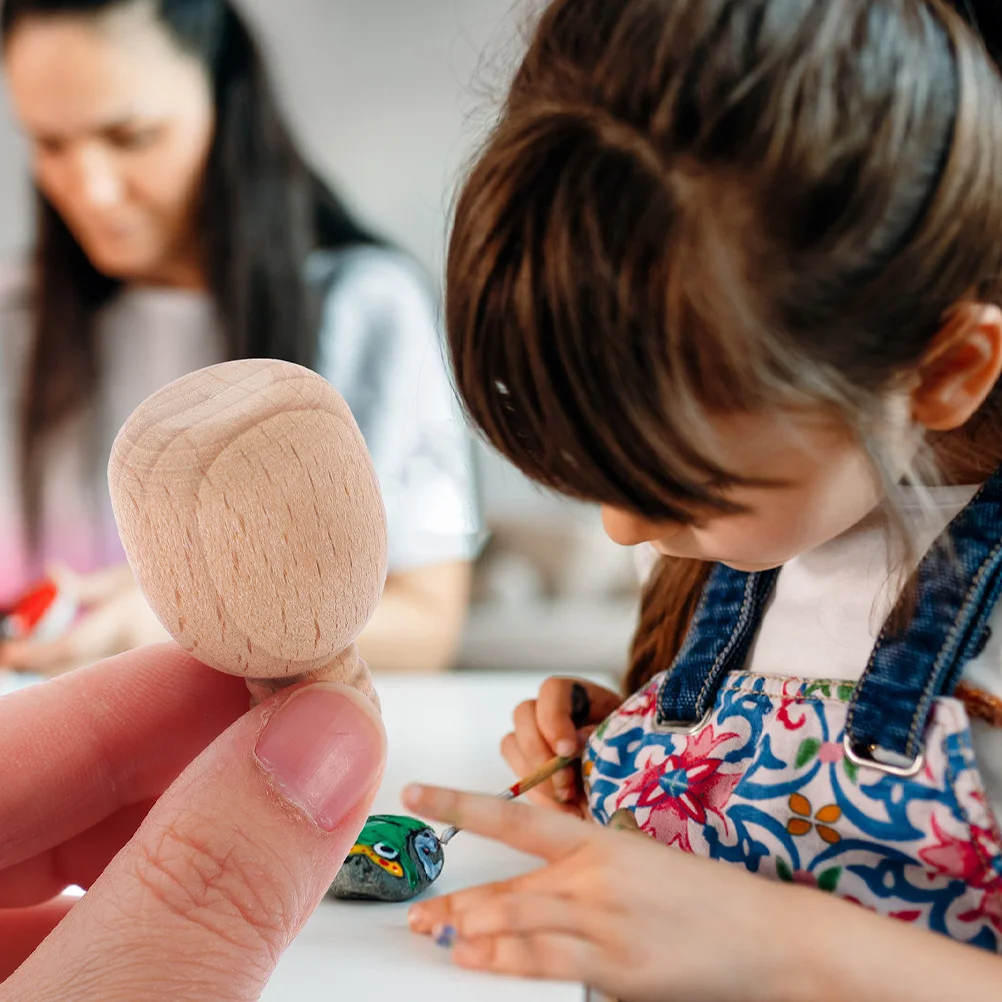 

5pcs Blank Wooden Eggs Diy Graffiti Craft Unfinished Small Wood Ornament For Painting Decor Kids Art Project Mini Wood Crafts