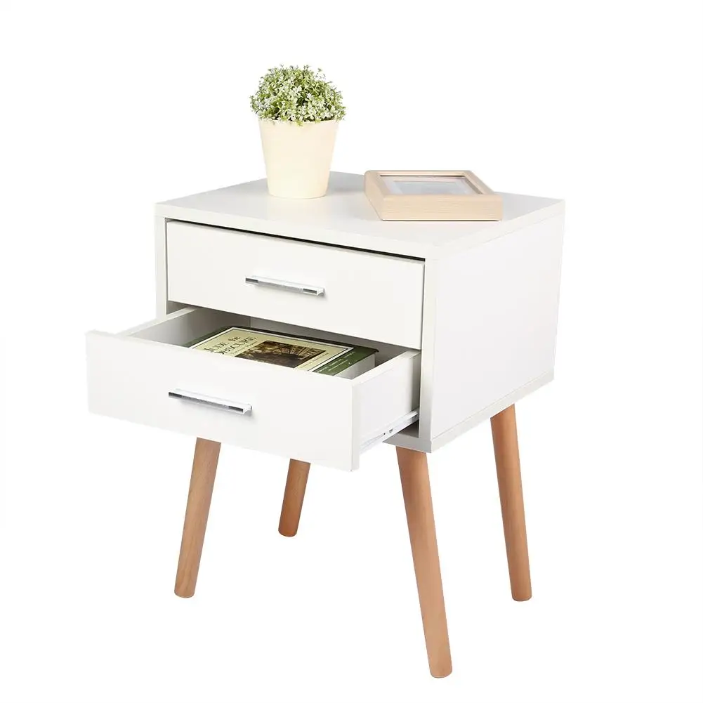

Storage Unit Bedside Table Stable Bedside Table with Two Drawers Floor Cabinet Bedroom Nightstand Storage Organizer End Tables
