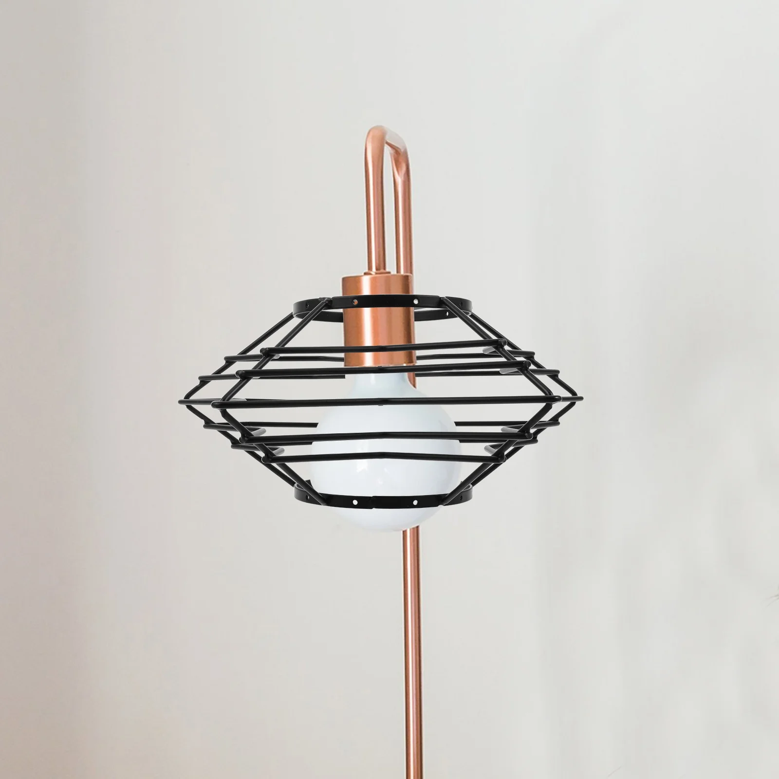 

E27 Metal Lamp Shade Wire Pendant Light Frame Vintage Black Iron Chandelier Bulb Cage Cover For Living Room Bedroom Farmhouse