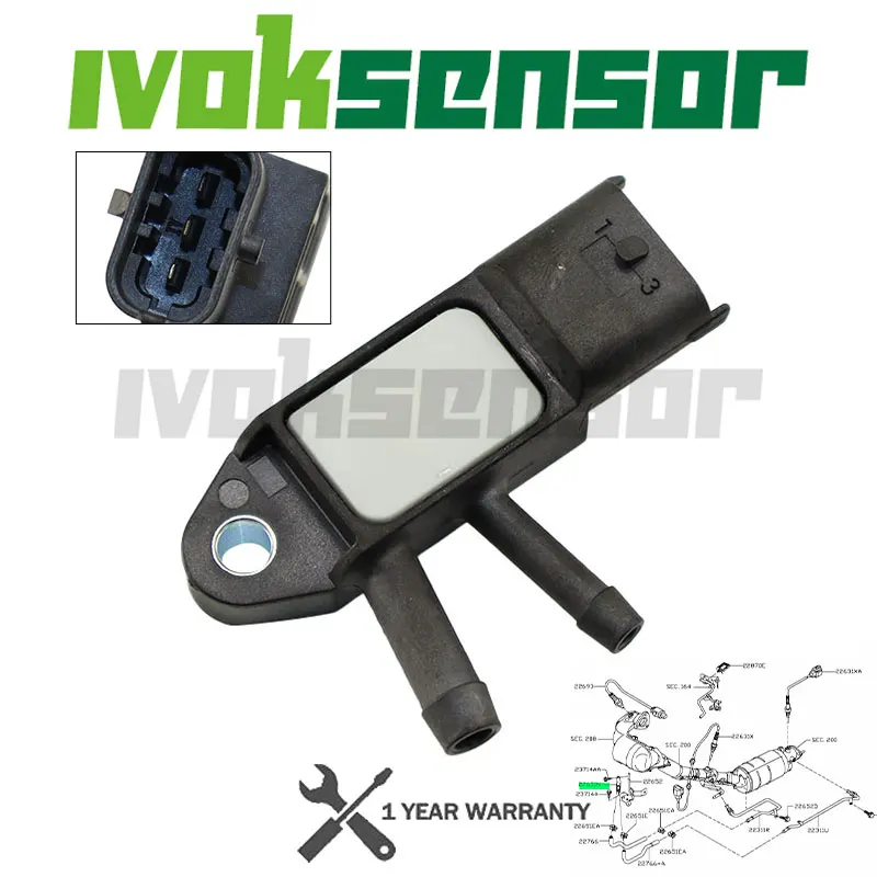 

Датчик дифференциального давления выхлопных газов DPF для Nissan Datsun Qashqai, RENAULT Megane, Clio, Kangoo J10 2.0DCI (0281006080, 22771-JG70A)
