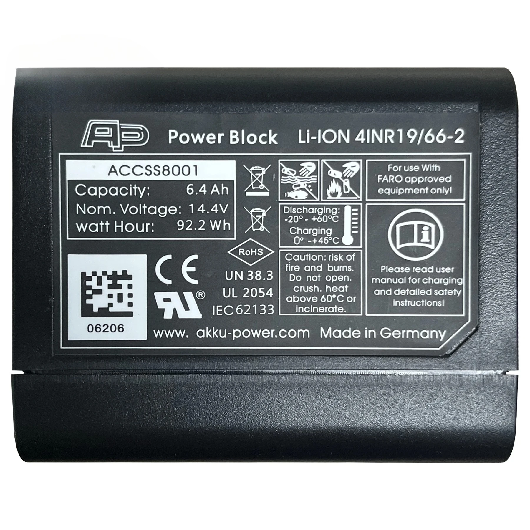 ACCSS8001 Battery for Faro Focus 3D Laser Scanner S120 S70 S150 S350 M70,14.4V 6400mAh