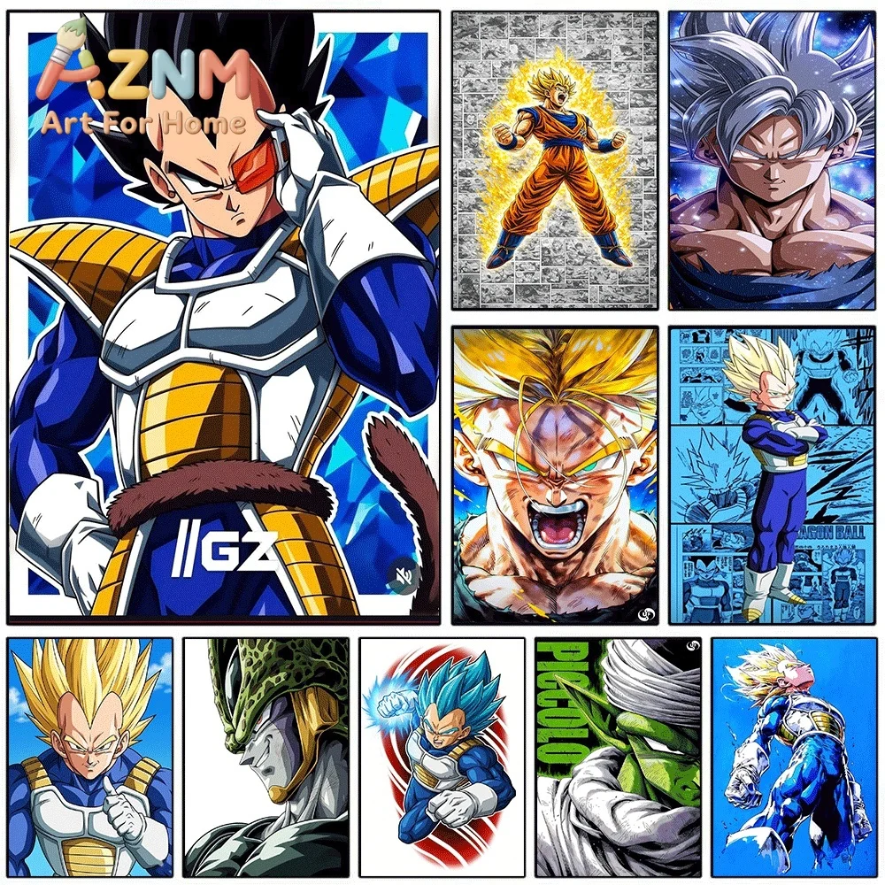 Dragon Ball Z Vegeta Scouter Goku Cell Piccolo Gohan Anime Canvas Wall Art Unframed Single Print Home Decor Poster Bedroom Gif