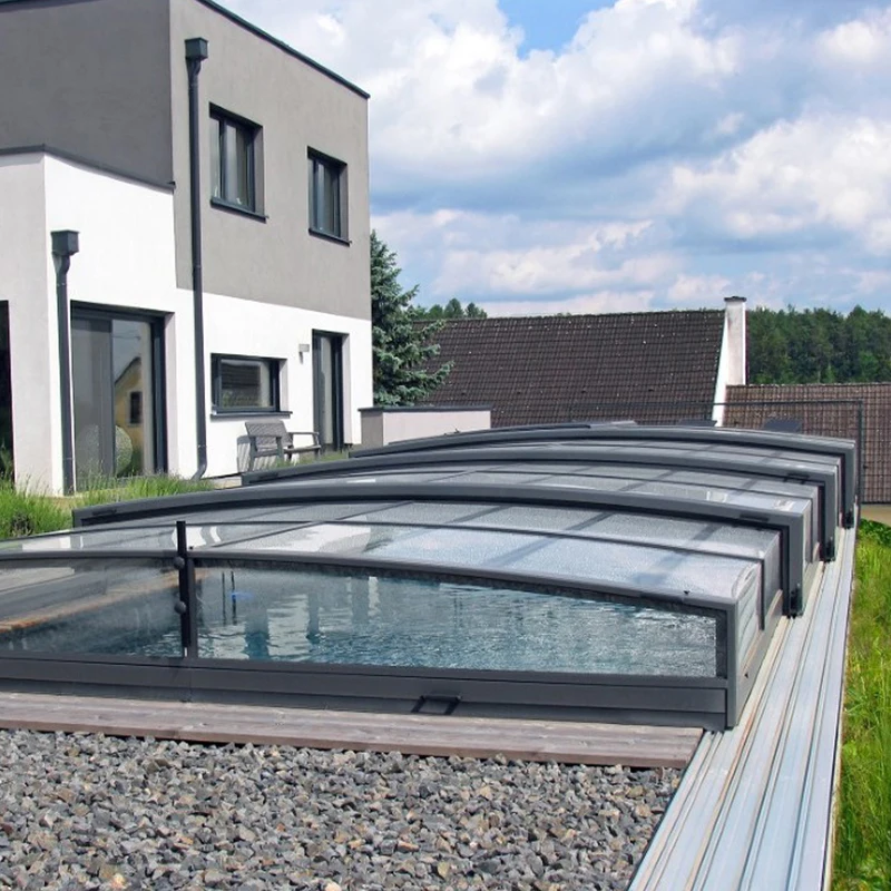 

Modern Aluminum Retractable Pool Cover Waterproof Enclosure Outdoor Shading System for Villa Patio Backyard and Resortspromote s