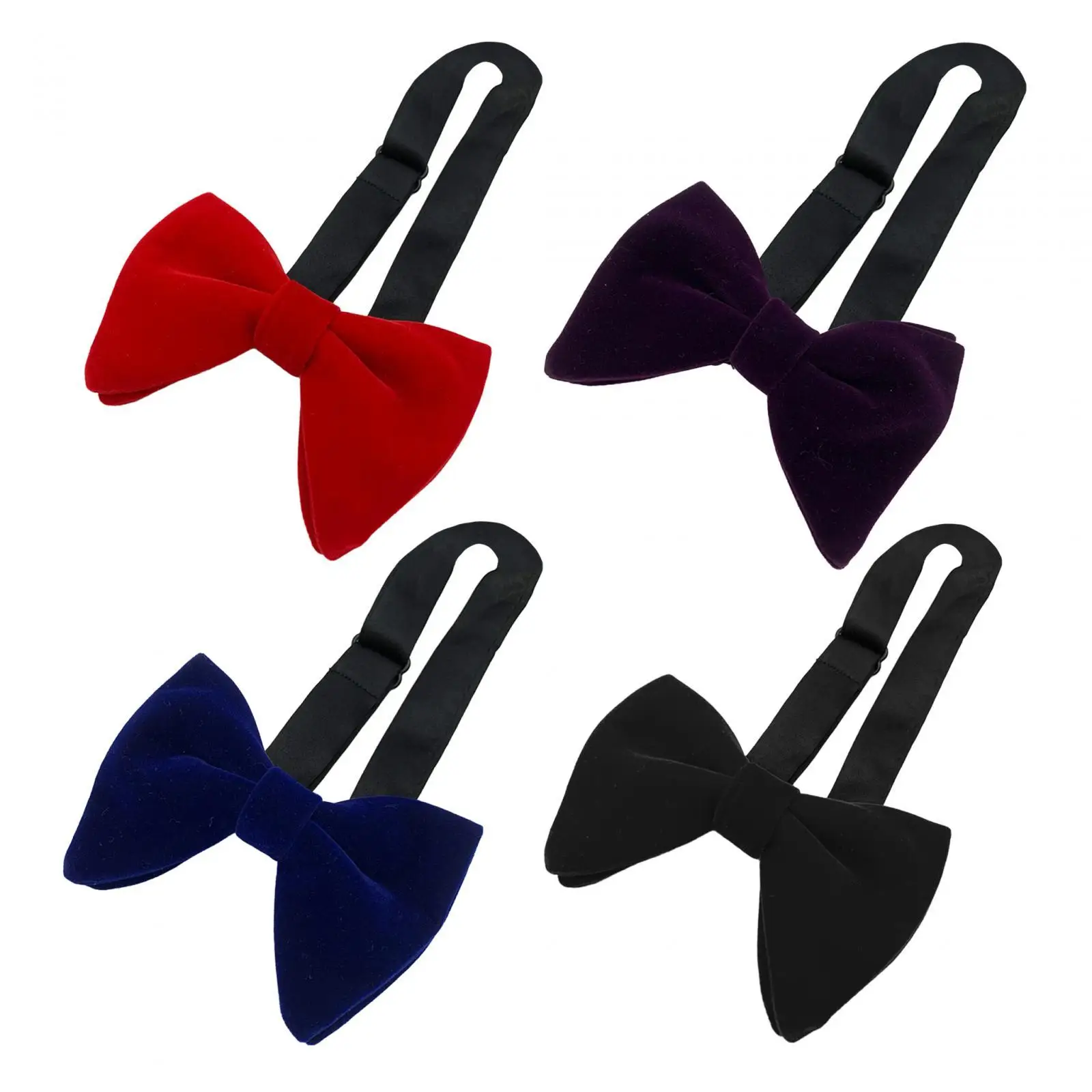 

Men's Velvet Bow Tie Necktie Adjustable Bowtie for Tuxedo Party Business