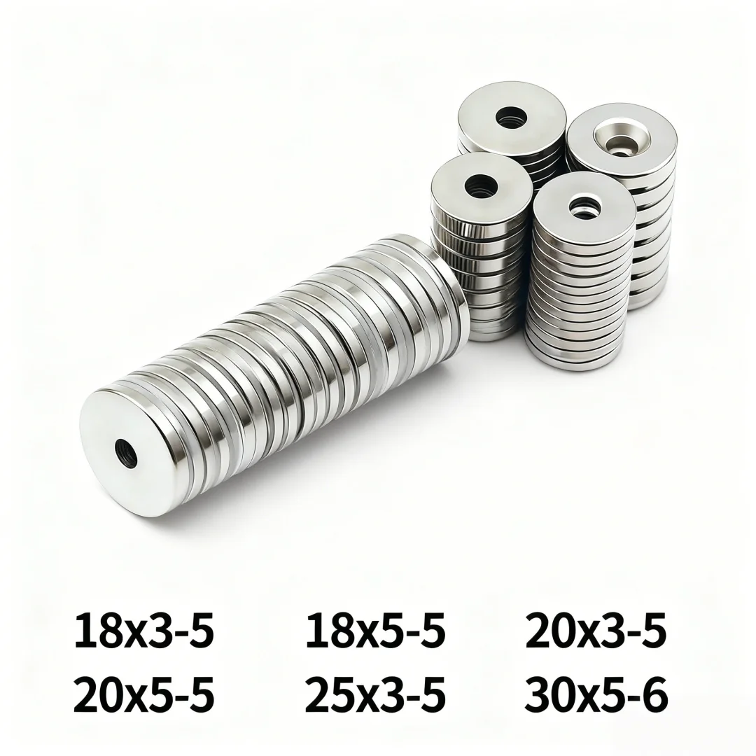Powerful Neodymium Magnet Round Super Strong Magnets N35 with hole NdfeB Permanent Magnetic imanes Refrigerator Magnet