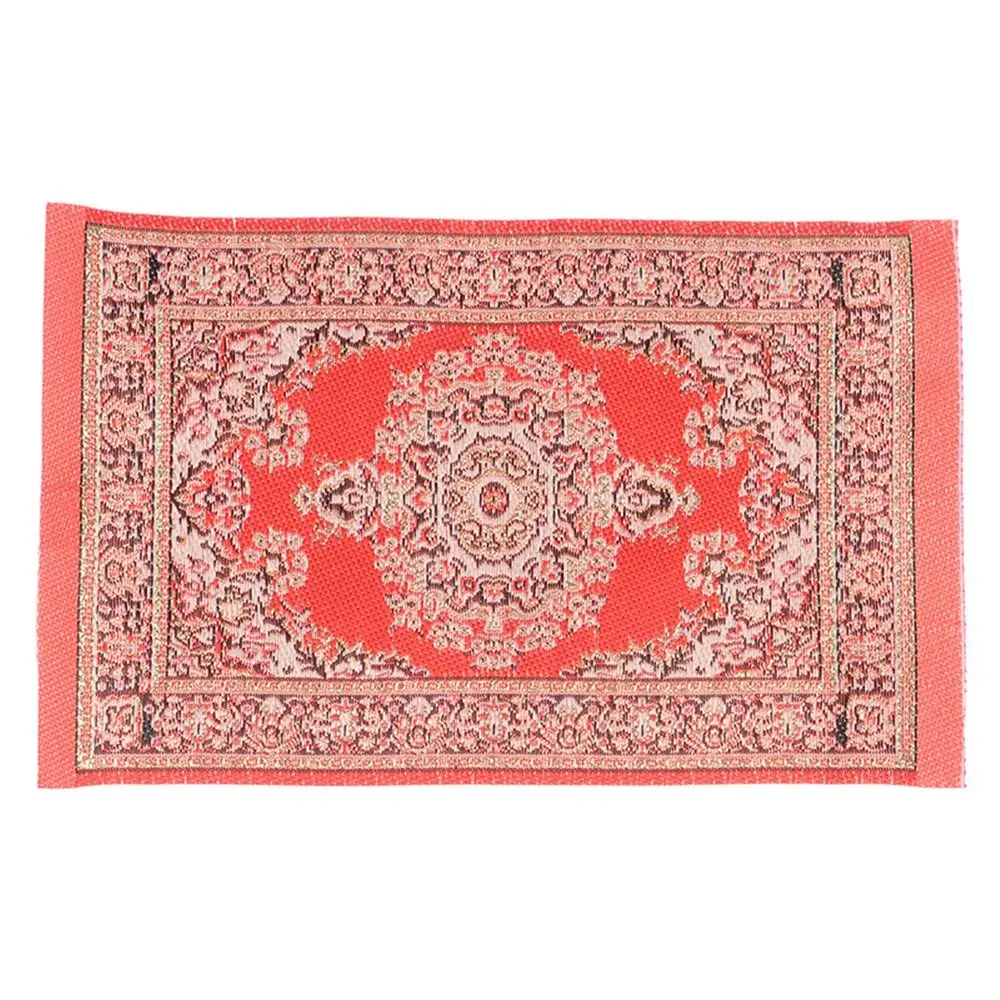 Accessori per casa delle bambole Tappetino con motivo floreale Mobili per casa delle bambole 1:12 Tappeti per tessitura di simulazione in miniatura per casa delle bambole Tappeto per casa delle bambole
