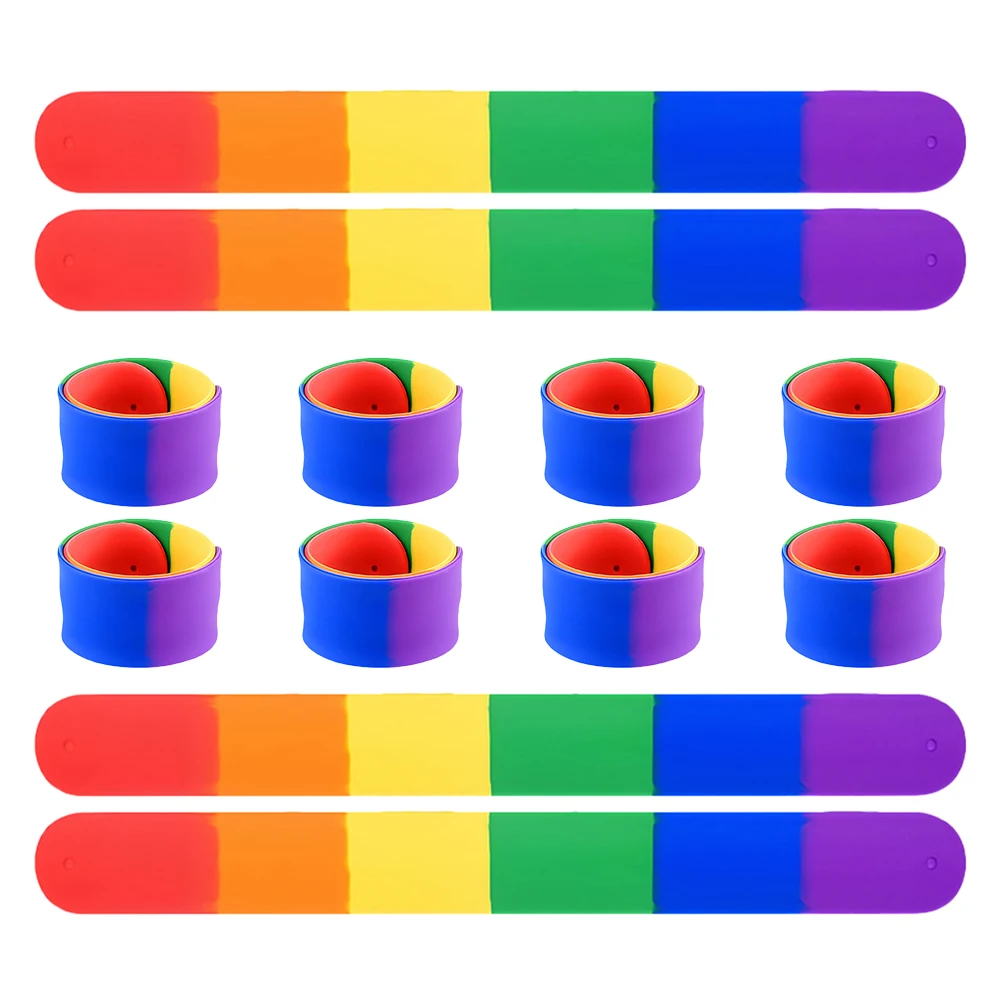 12 Pcs Pop Circle Bracelet Concert Accessories Happy Birthday Silicone Silica Gel Carnival Party Favor