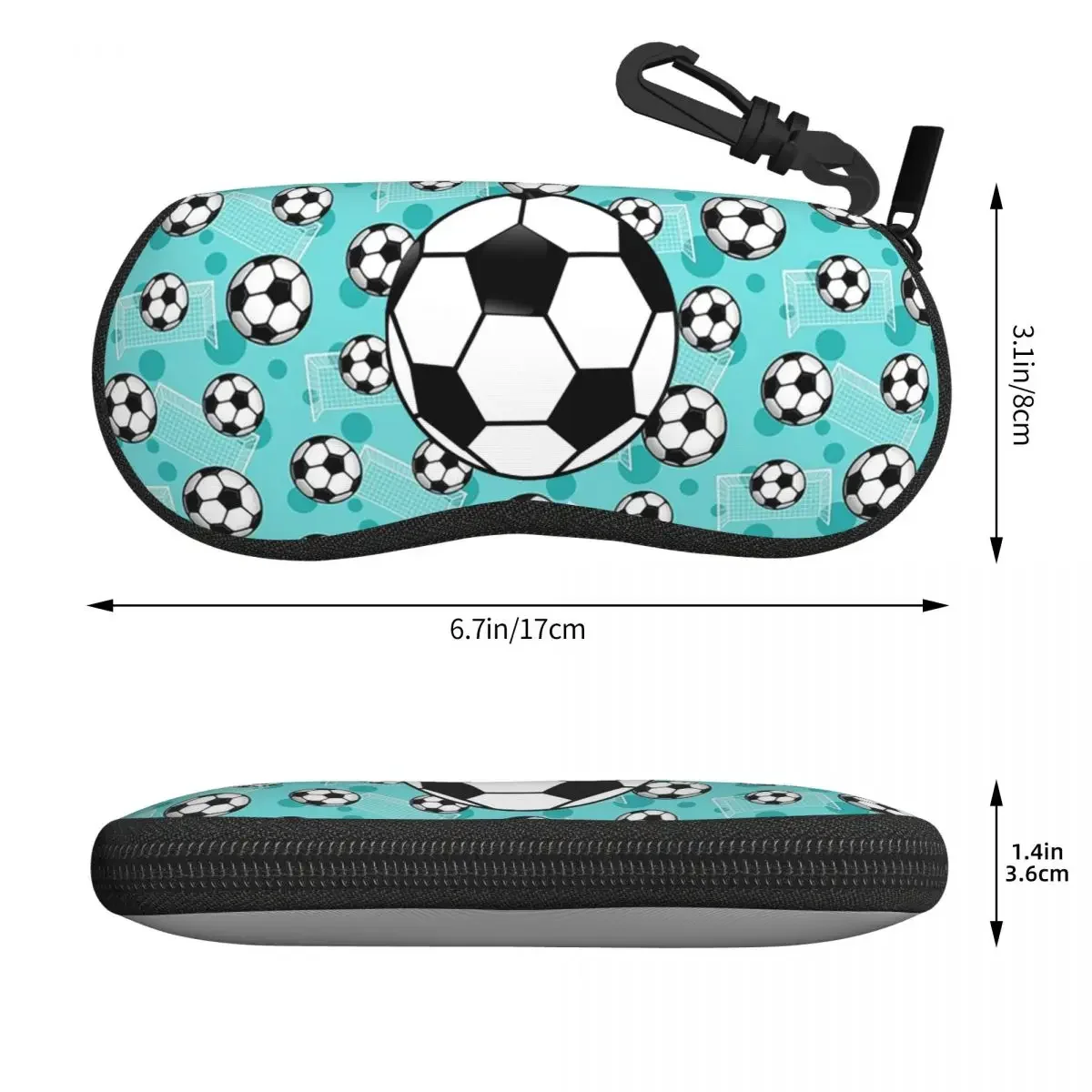 Sports Soccer Ball Backpack Shell Glasses Case Protective Sunglasses Box Women Men Soft Eyeglasses Bag Pouch