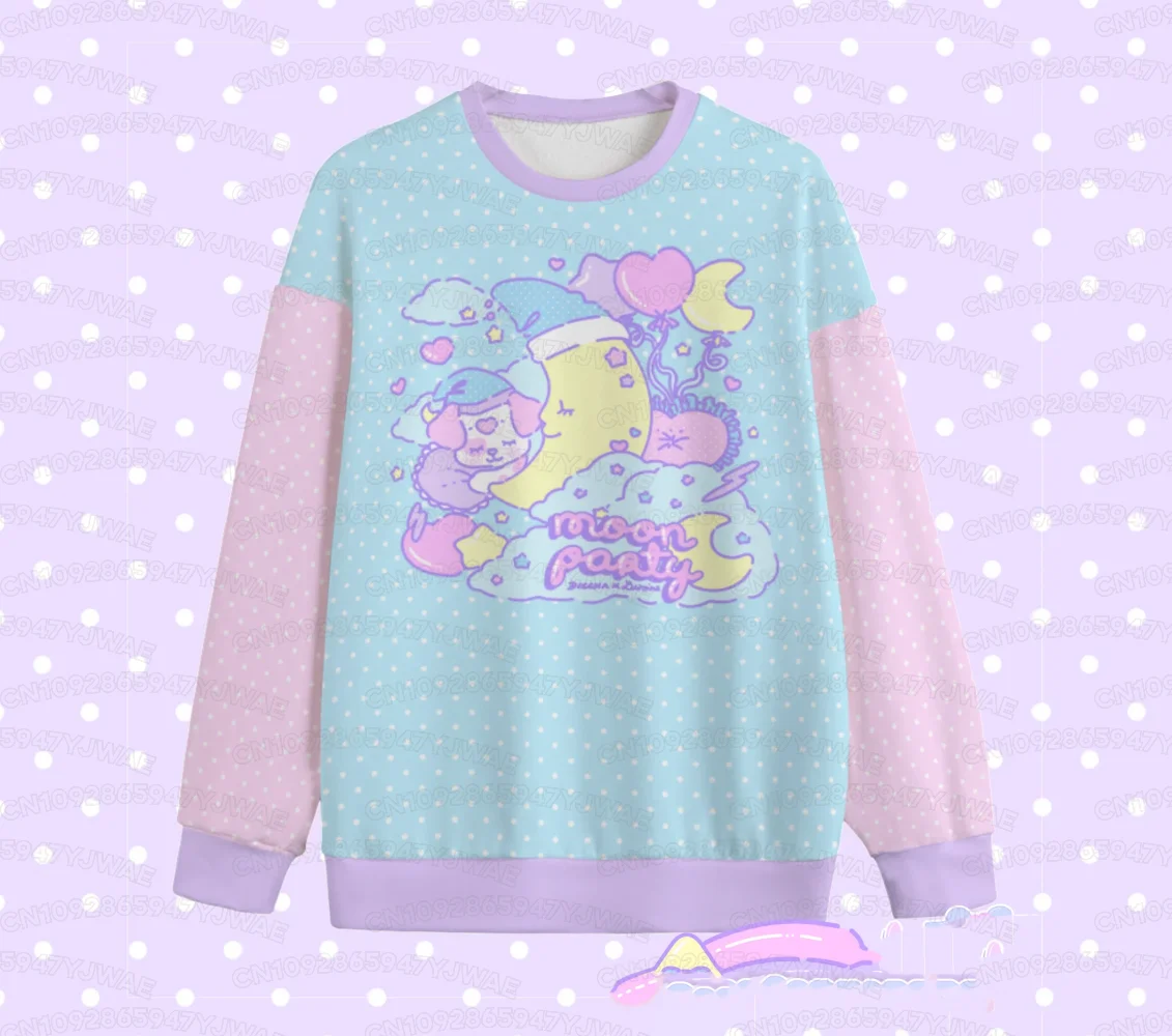 Hurt Bear Damen-Sweatshirt Niedlicher Kawaii Regenbogen-Bär Fairy Kei Menhera Yami Kawaii Harajuku Pastel Goth Langarm-T-Shirt Top – Detail 5