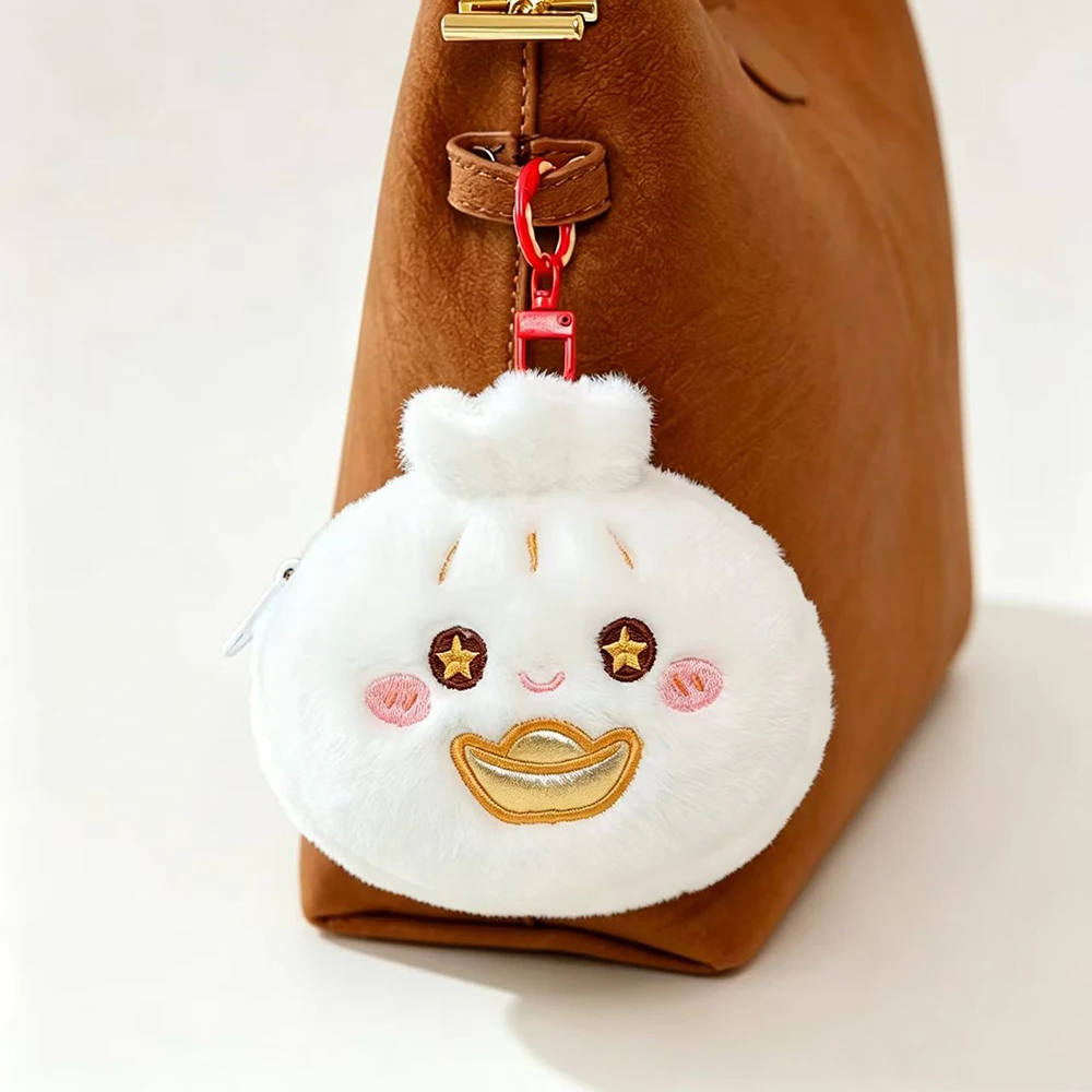 New Arrival Lucky Bun Zai Plush Coin Purse Fortune & Peace Love Plush Bag Charm Cute Stuffed Pouch Best Gift for Girlfriend