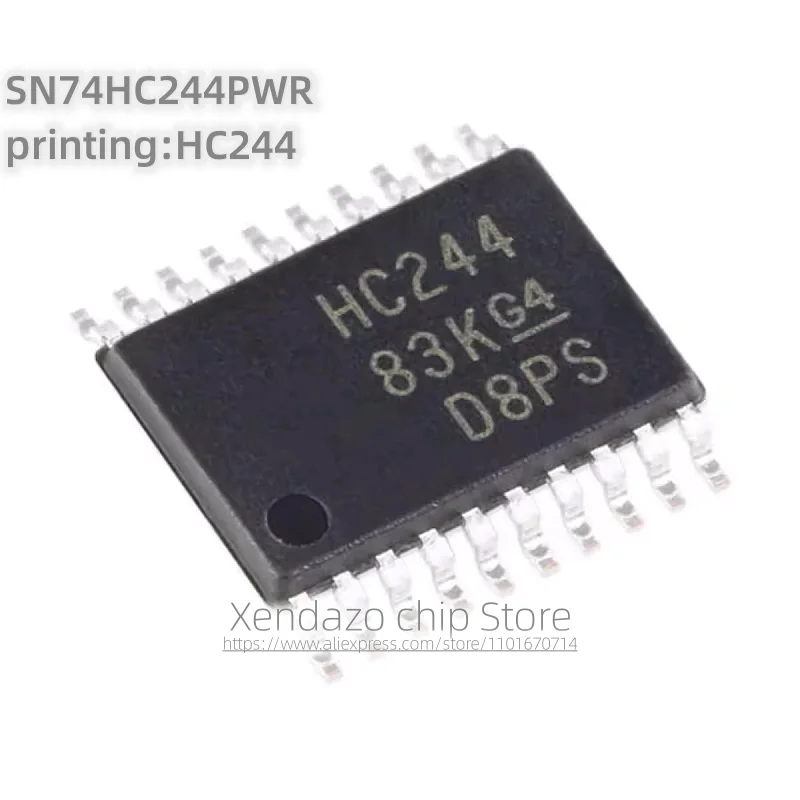 10pcs/lot SN74HC244PWR printing HC244 TSSOP-20 package Original genuine Three state output eight channel buffer chip