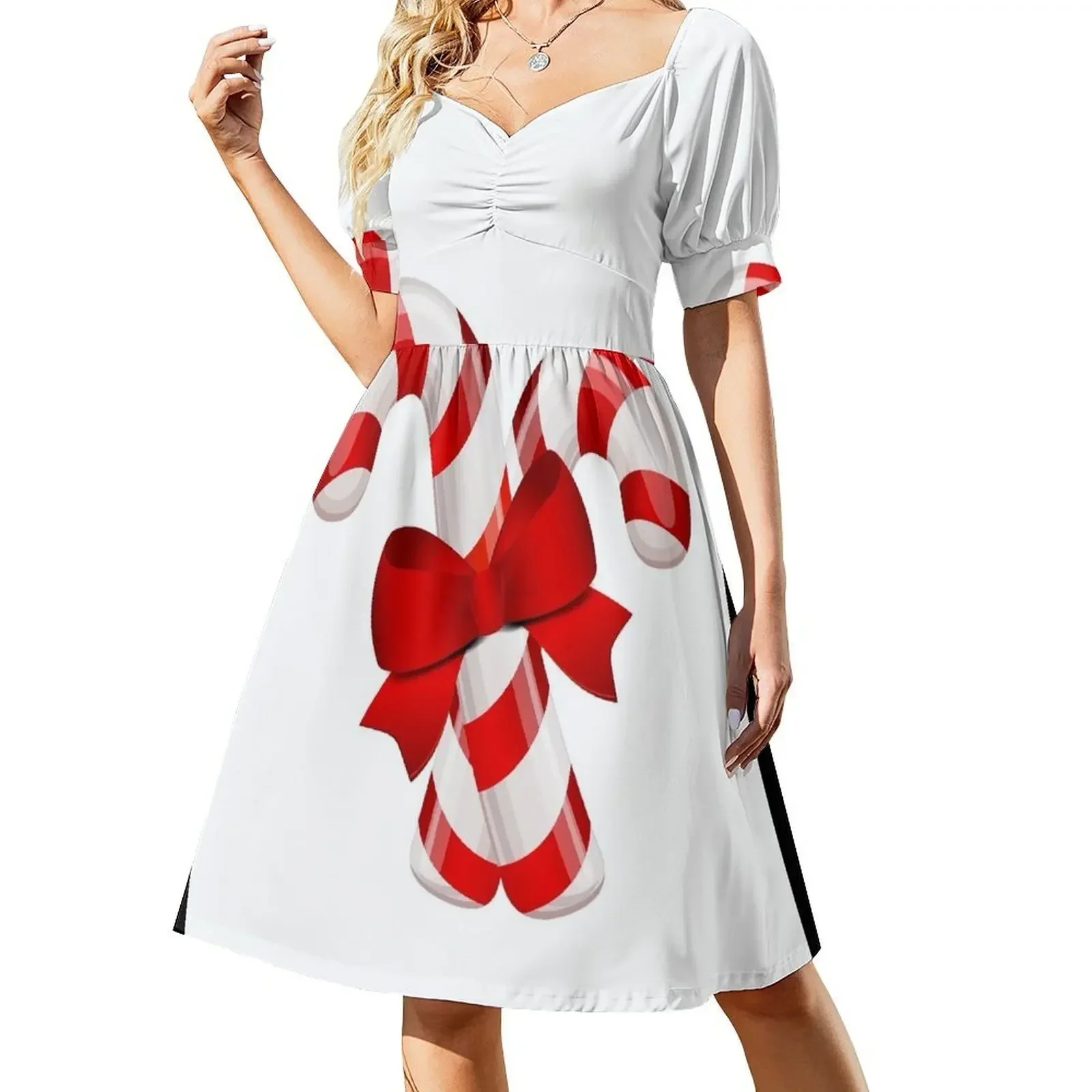 

Candy Cane Sleeveless Dress elegant dress luxury woman party dress