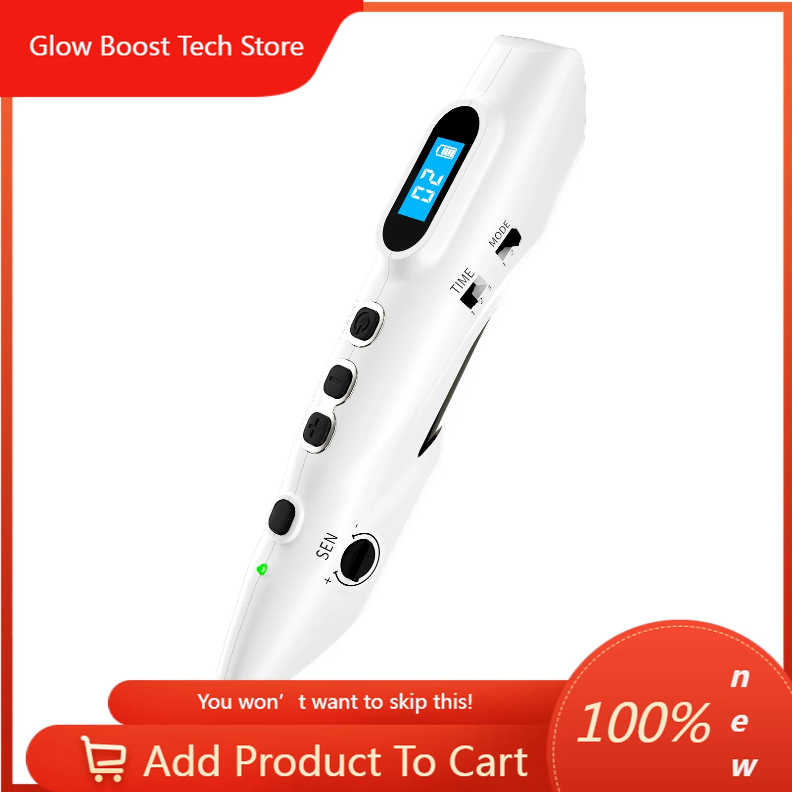 

NYHot Electro Acupuncture Point Stimulator Piezo Pen Massage Device Acupoint Meridian Therapy Diagnosis Machine Without Needles