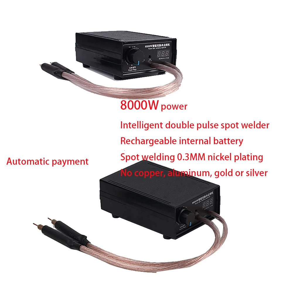 Imagem -05 - Soldador Ponto de Alta Potência Solda Máquina de Solda de Solda Faça Você Mesmo 18650 Bateria de Lítio 8000w 1200a ac 100240v a 8.4v Solda