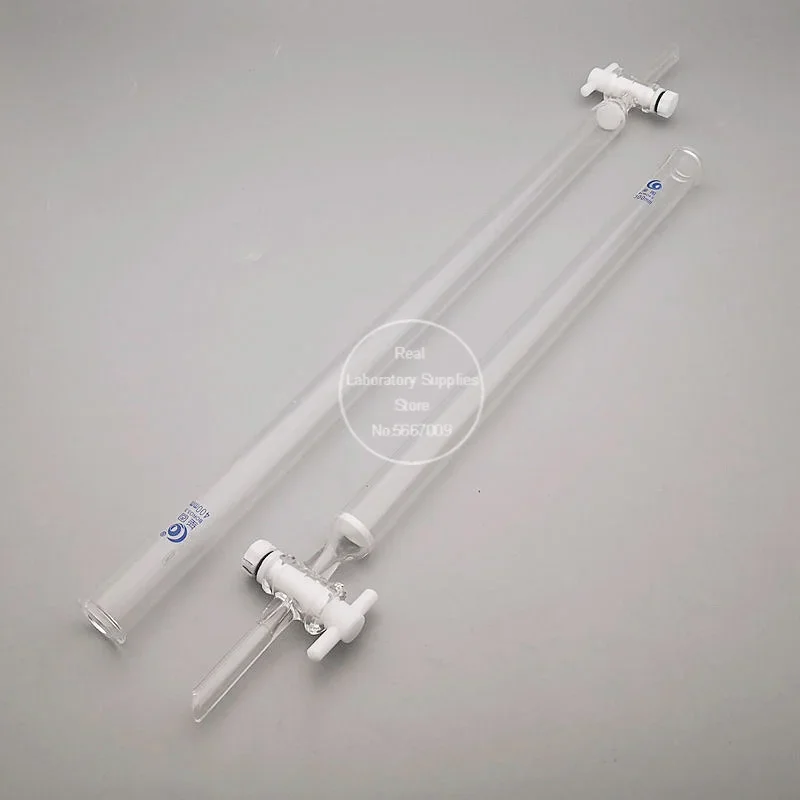 1pcs Lab Glass Chromatography Filter Column with PTFE Piston Chemistry Lab Set