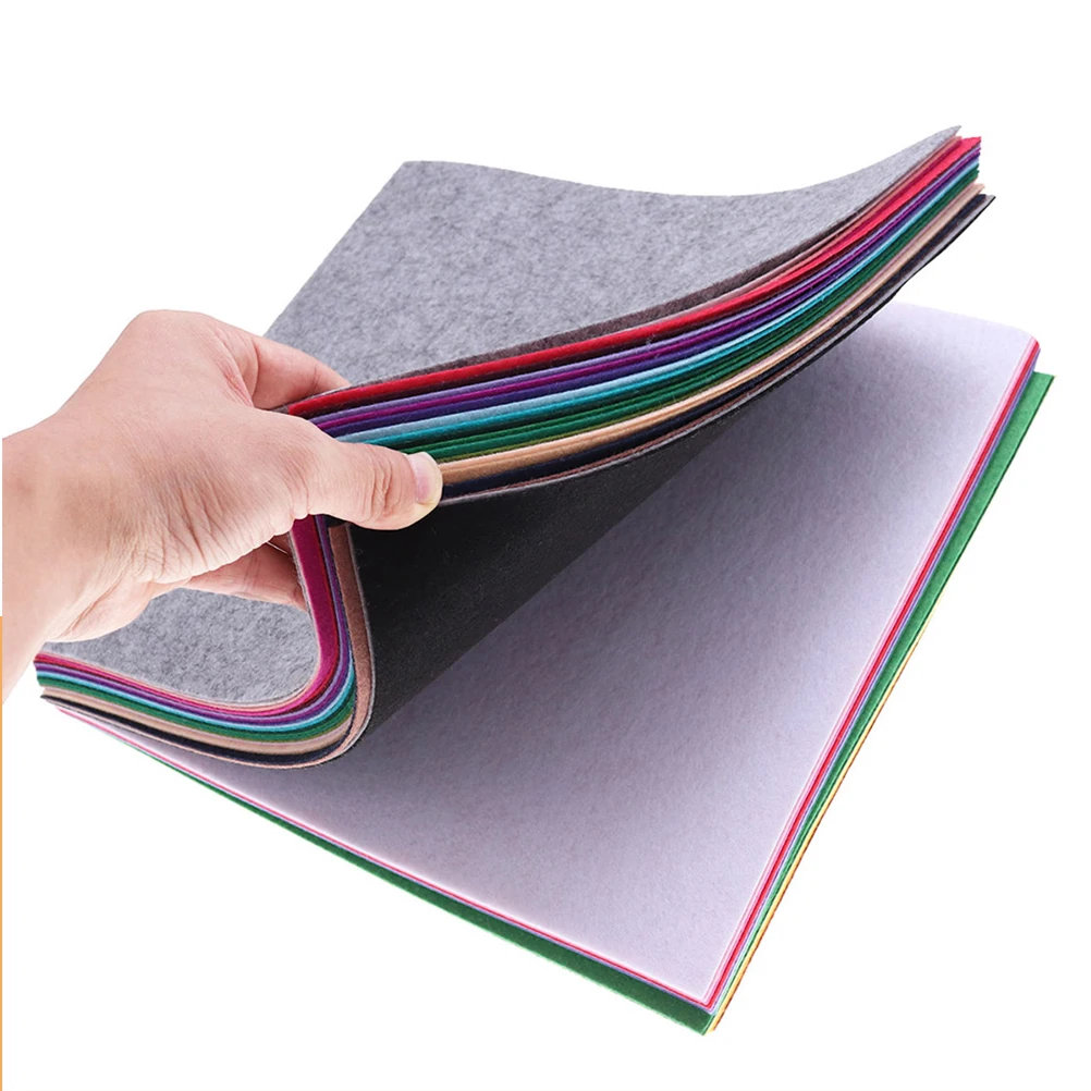 

40pcs Colorful Nonwoven Sheets 15X15Cm Durable Reusable Craft Material For Kids Diy Art Projects Easy To Cut Fold Glue Sew