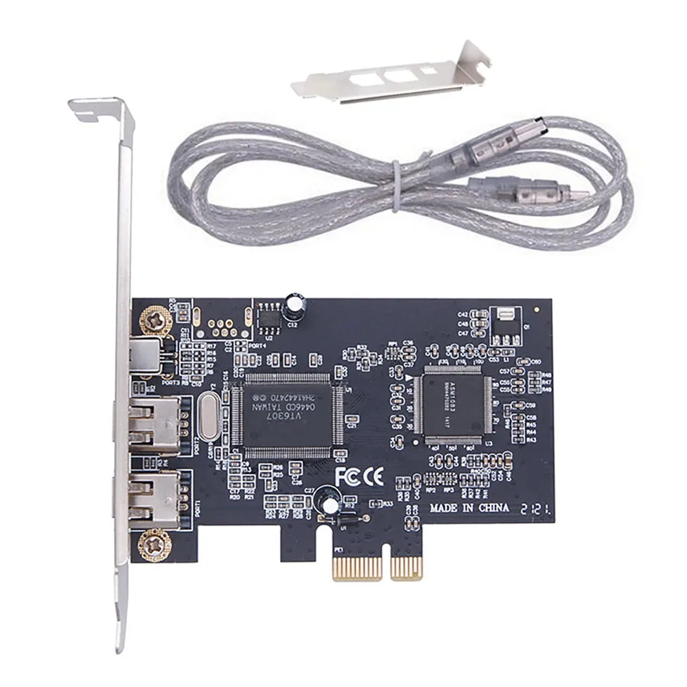3 Port PCI Express 1X To For Ieee 1394 FireWire Expansion Card For Canon For Sony For Panasonic DV For Camcorder For Video For