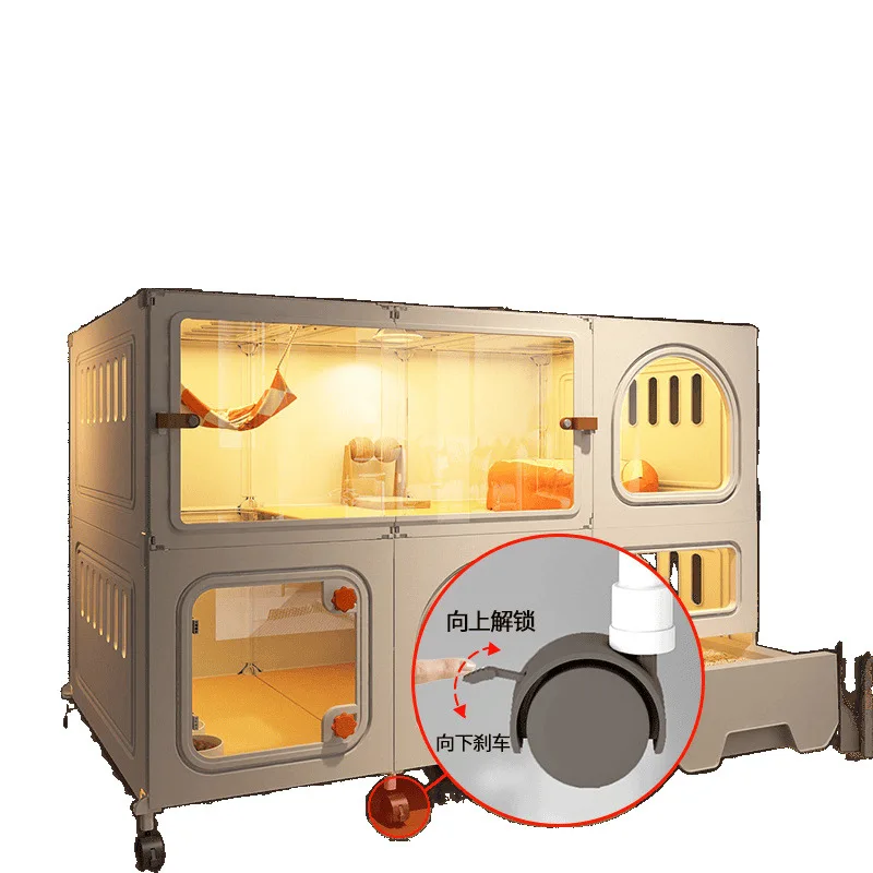 

Cat villa with toilet integrated drawer type large space luxury cat cabinet