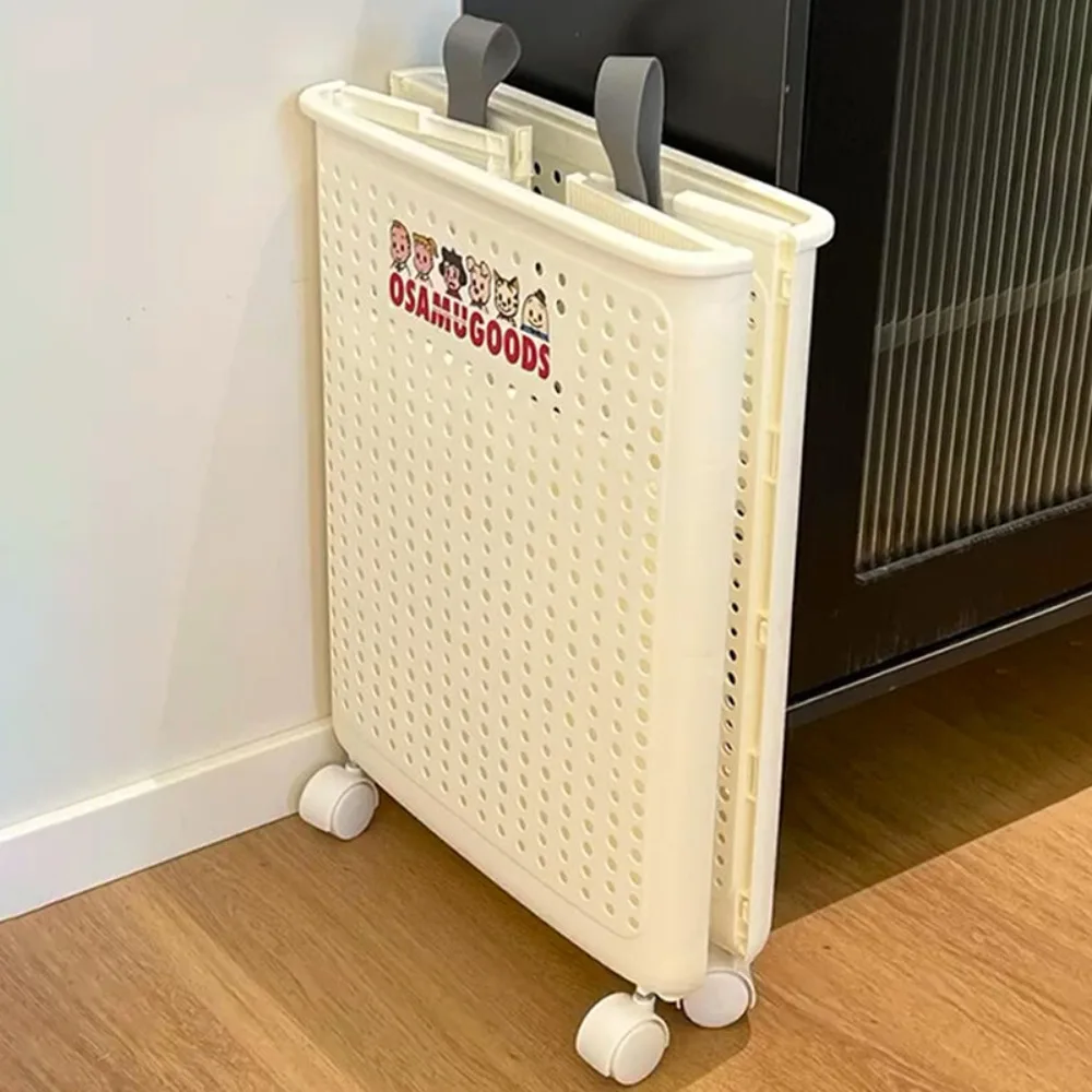 

Foldable Laundry Basket with Wheels Stylish Home Clothes Hamper Storage Organizer