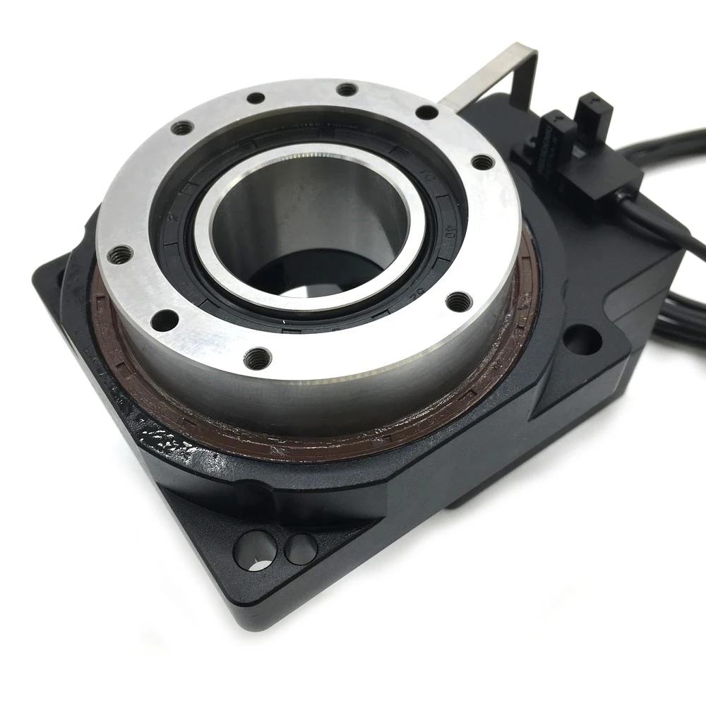 280mm Hollow Rotating Platform Index Plate Electric Table Turntable Reducer Gearbox for 130mm Servo Motor Replace Cam Divider