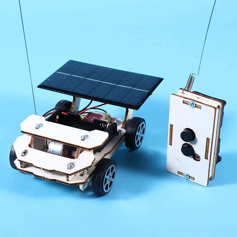 جديد الشمسية اللاسلكية التحكم عن بعد سيارة طلاب المدارس الابتدائية التكنولوجيا إنتاج صغير لتقوم بها بنفسك تجربة علمية اختراع صغير