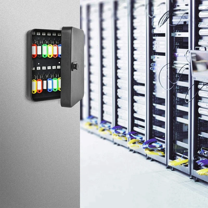 Combination Key Cabinet 20 Key Hooks Key Box Wall Mounted Locking Key Organizer Key Cabinet Security Lock Boxn01r