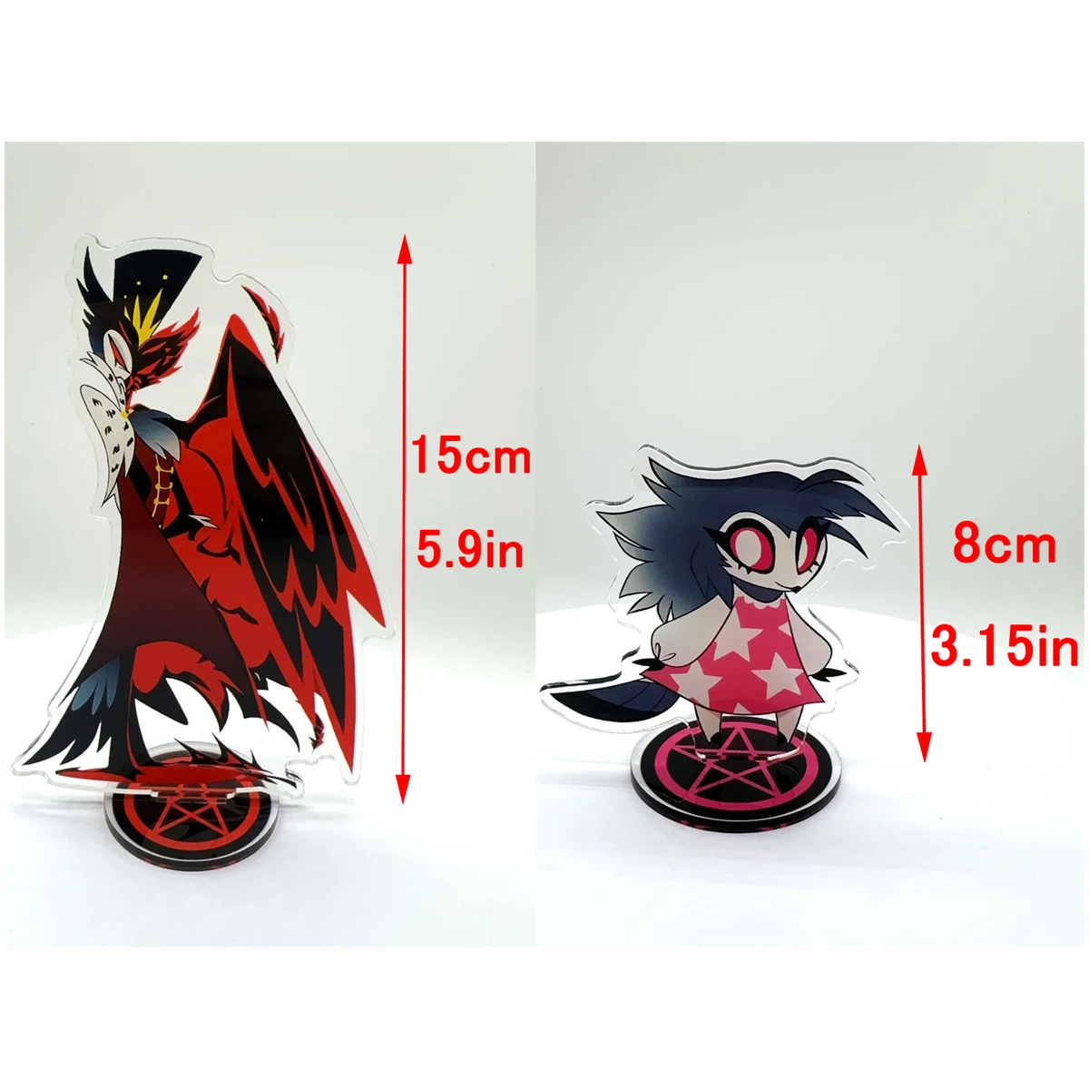 Acrylic Handicrafts Anime Merchandise Stand Hazbin Hotel Cute Desk Decoration Items Kawaii Fans Gifts 15cm 1PC 2D Plane