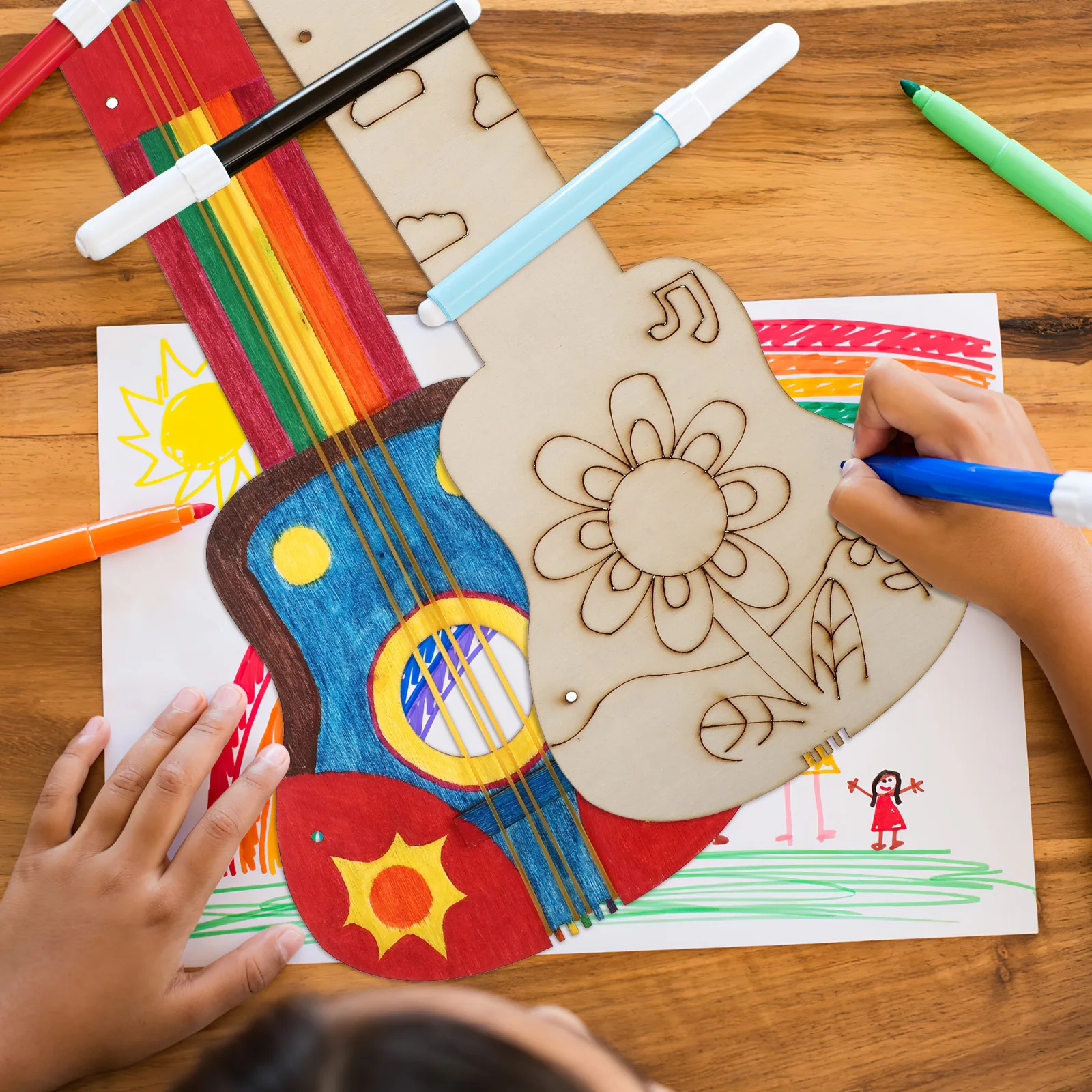 

8Pcs Wood Guitar Craft Cutouts Unfinished Blank Wooden Shapes Party Decorations Birthday Wedding Unfinished Wood Cutouts