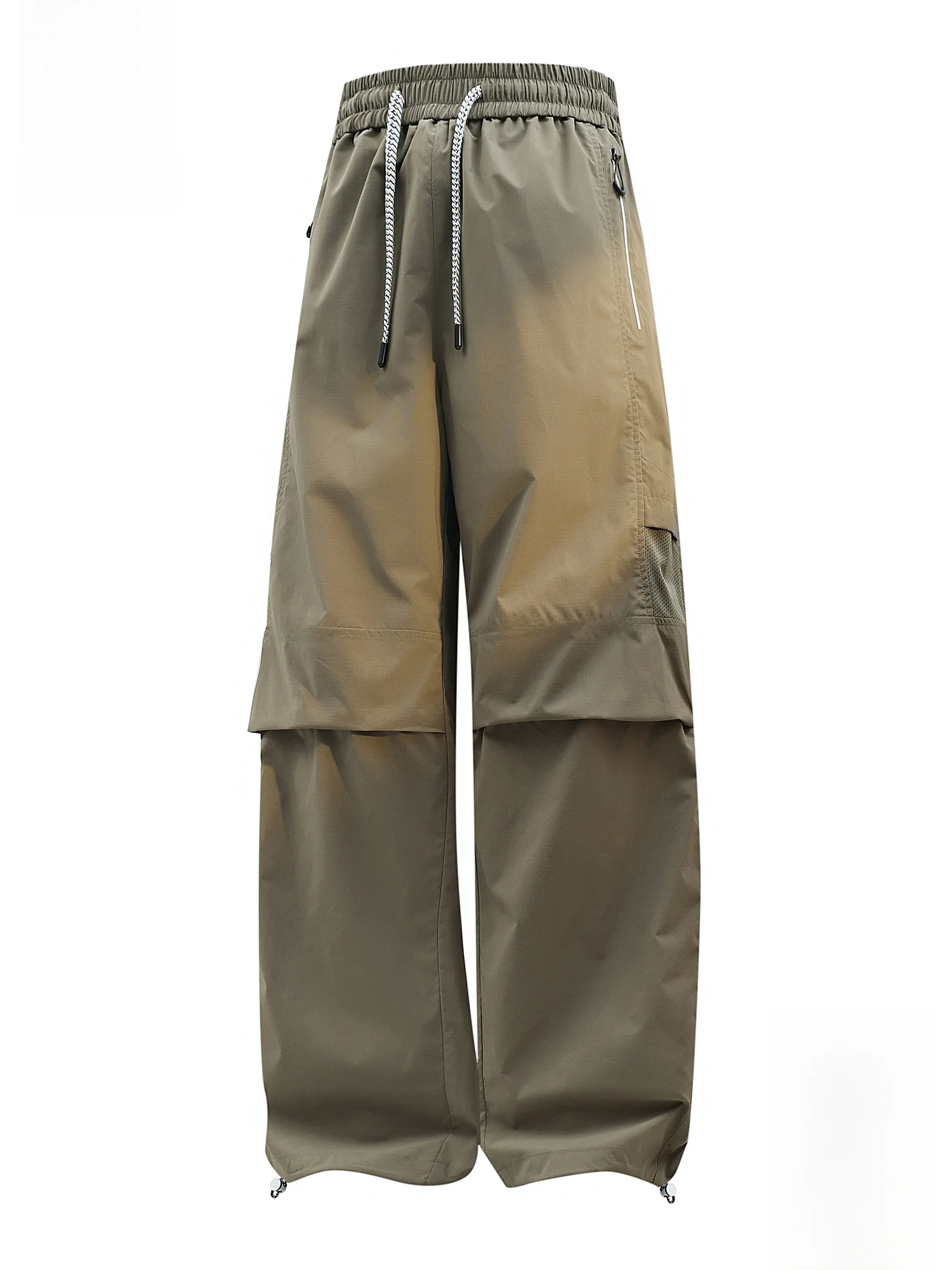 

PaulFrank Summer Thin American Sle Workwear Casual Pants Men Loose Straight Leg Trousers Elastic Waist Cargo Pants