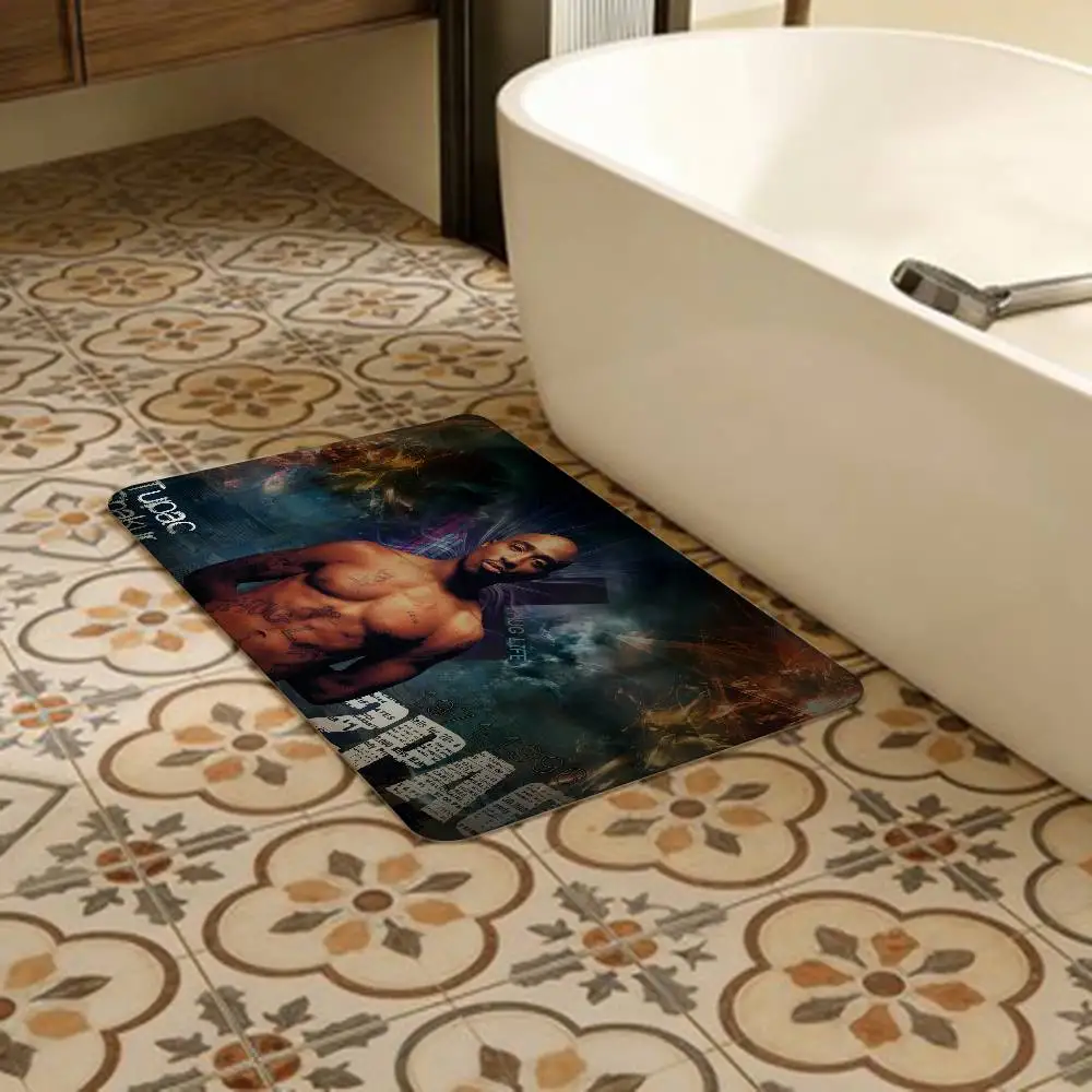 Rapper Tupac Amaru Shakur Kitchen Mat Cheaper Anti-slip Modern Living Room Balcony Printed Modern Home Decor