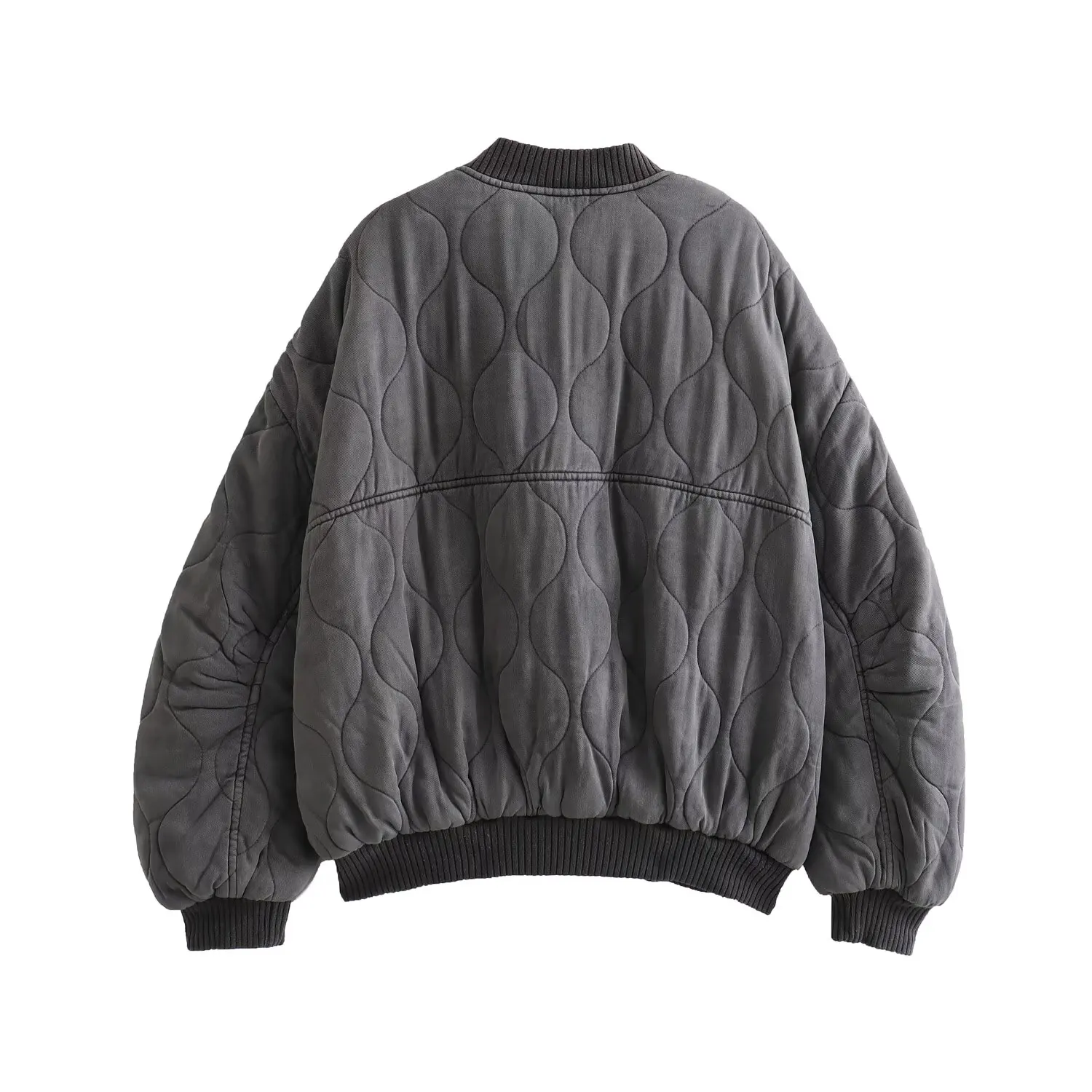 Femmes Faionable polyvalent ample coton Jaet H050 Street Sle Long Sve longueur régulière printemps saison tenue décontracté