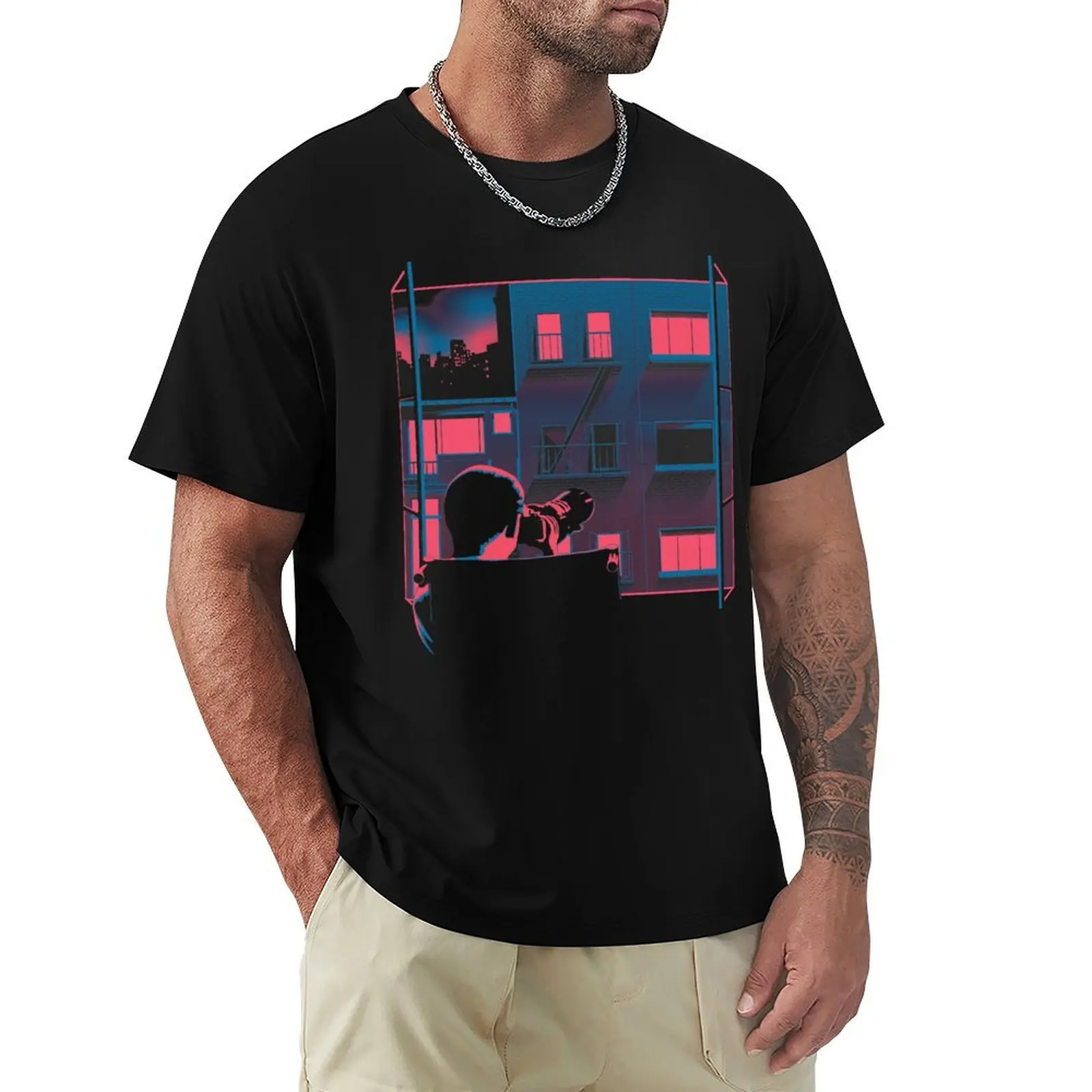 Alfred Hitchcock - Rear Window T-Shirt Athletic Quick Dry T-Shirt for Men
