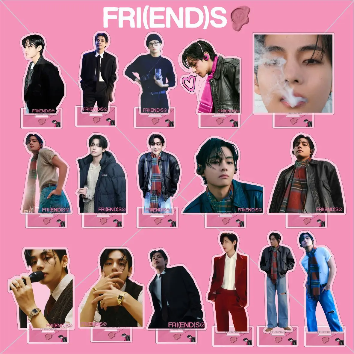 

Acrylic Kpop STXTS Standee ATEEZ Teahyungkimv FRIENDS LAYOVER Album Hongjoong YOONGI Figures Stander Teakook Accessories MerchN