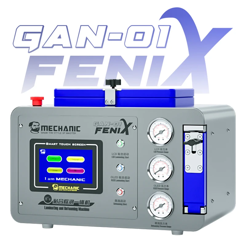 MECHANIC GAN-01 FENIX Lamination Defoaming Integrated Machine 360° Temperature Zone 8 Inch Screen Curved Surface Fit Repair Tool