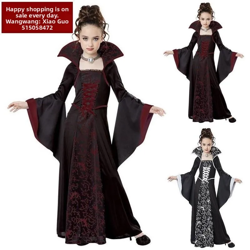 キッズガールズコスプレローワイーンコスチュームストリートスレローウエスト3DドクターイレギュラースカートロングスベラウンドネAラインドクター